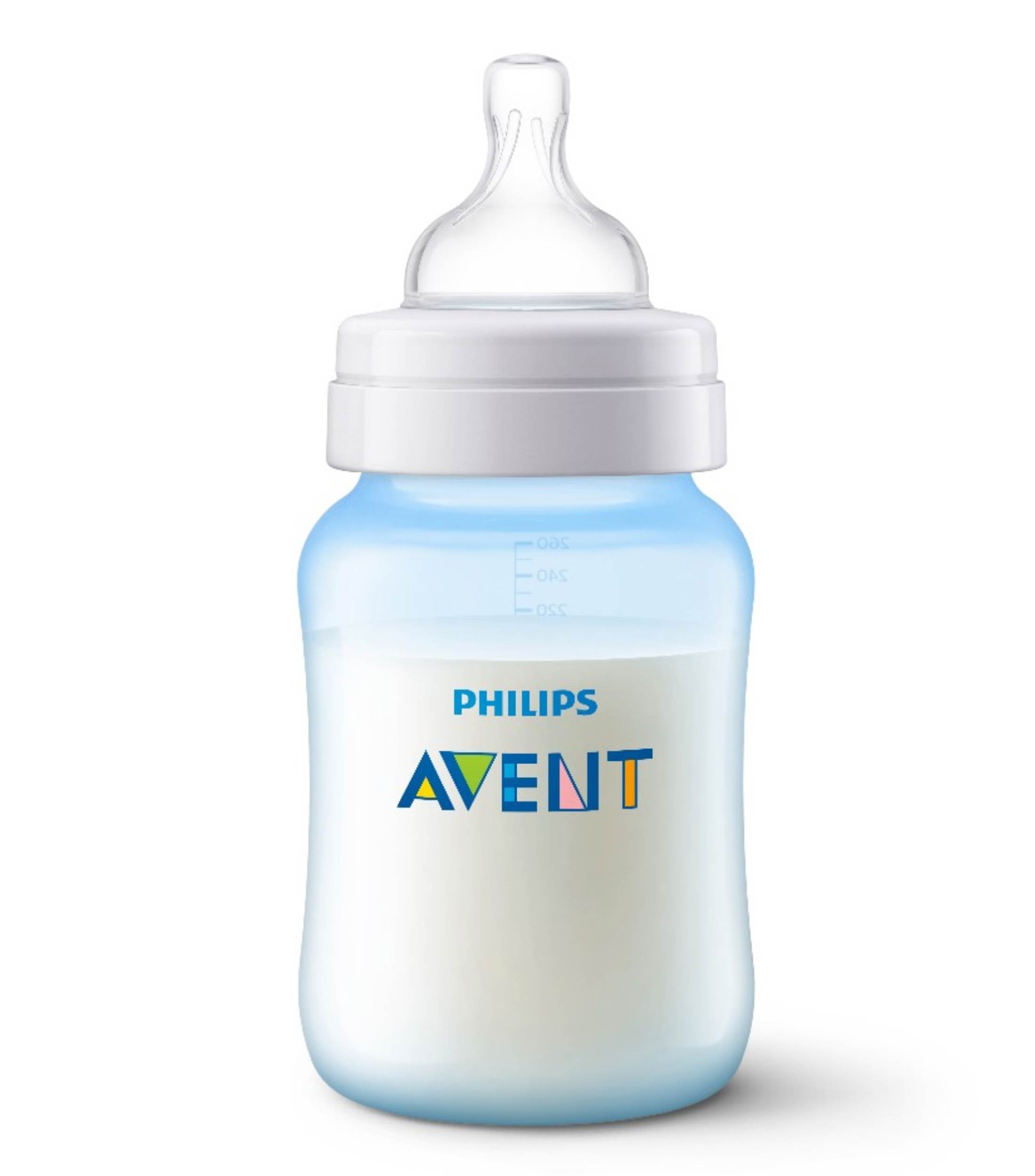 Biberón anticólicos Azul 260 ml