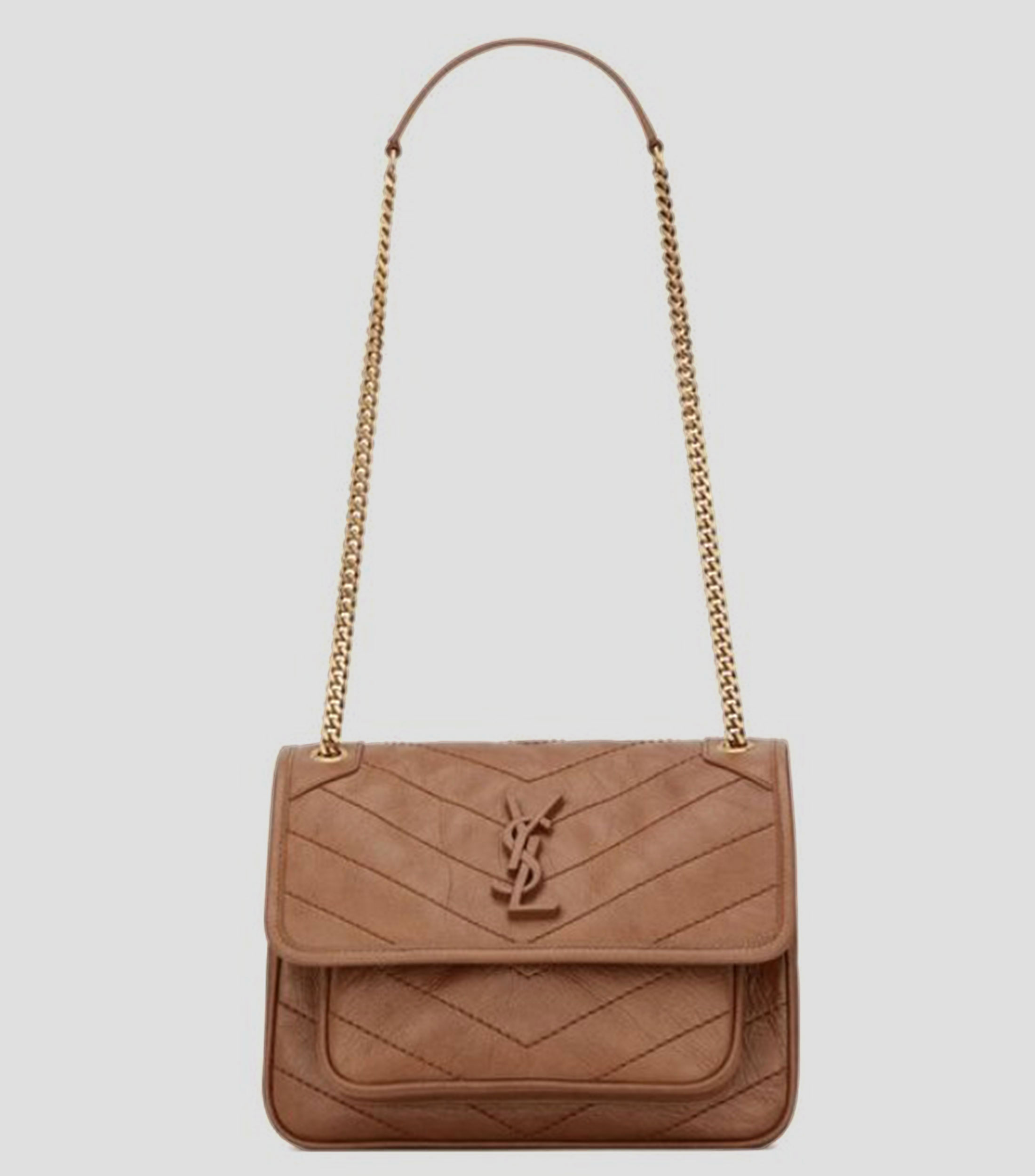 Bolsa Shoulder S miel en piel Niki Mujer