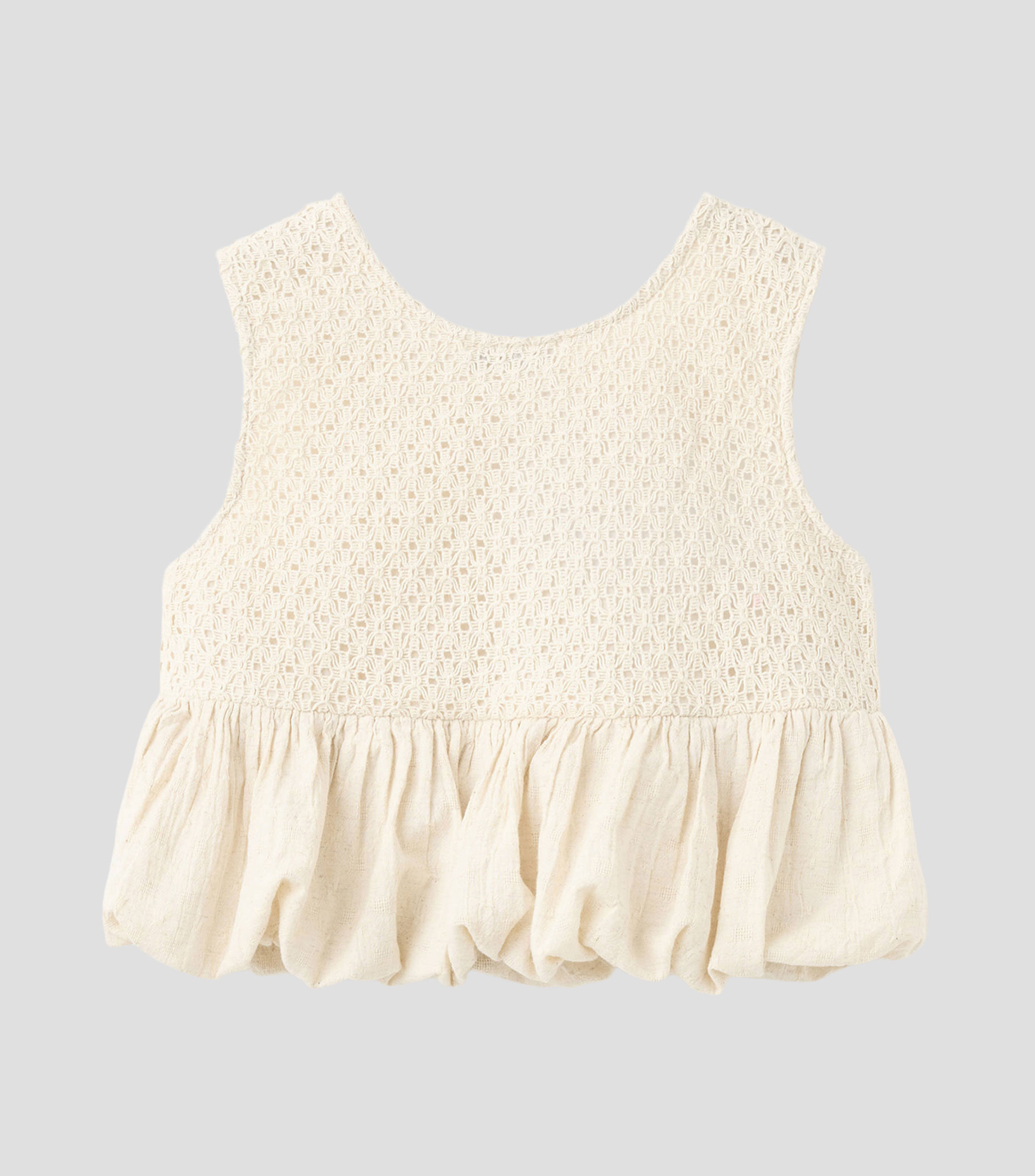 Blusa bordado sólido sin mangas Niña