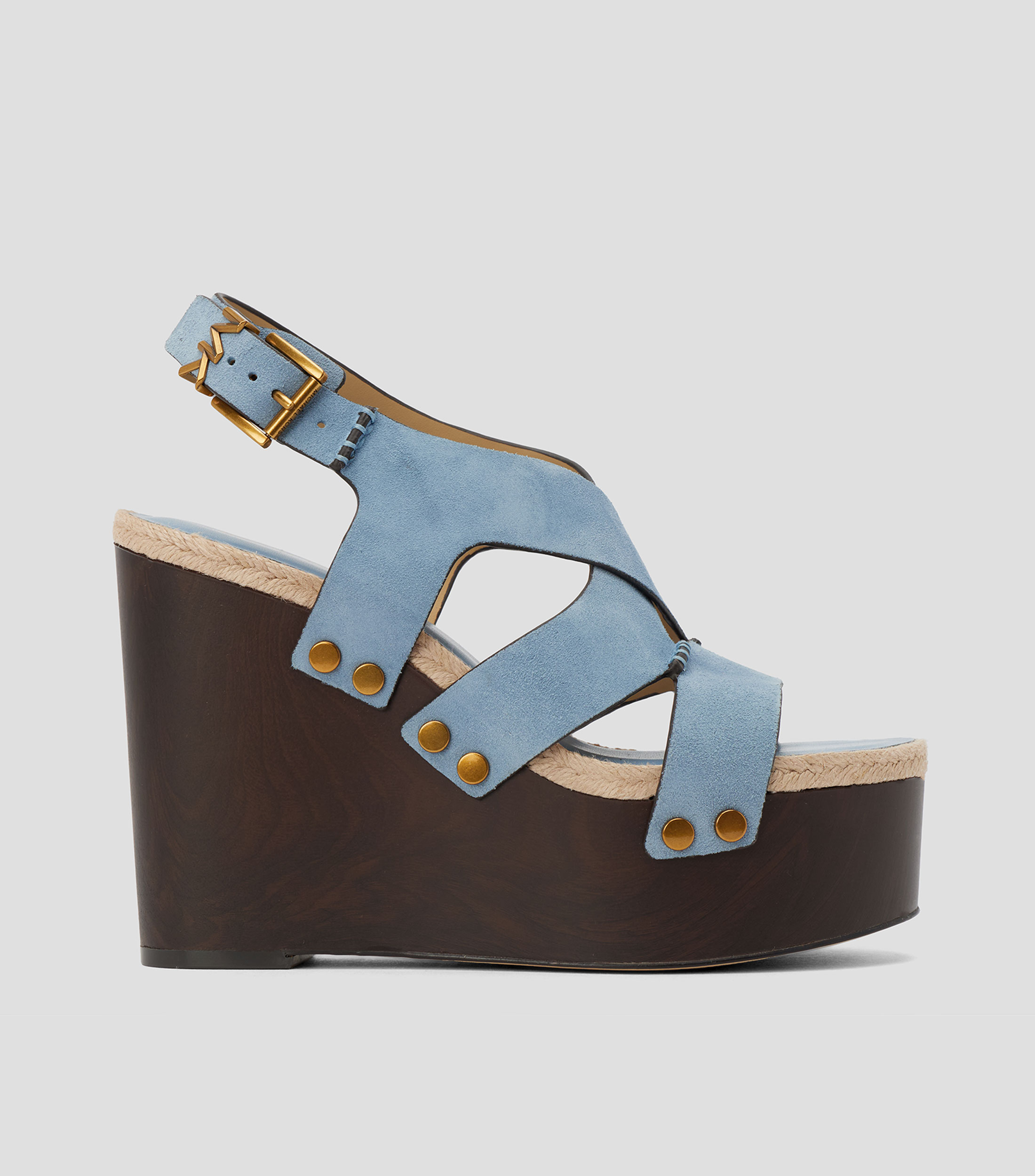 Sandalias con tacón alto de cuña Raven Mujer
