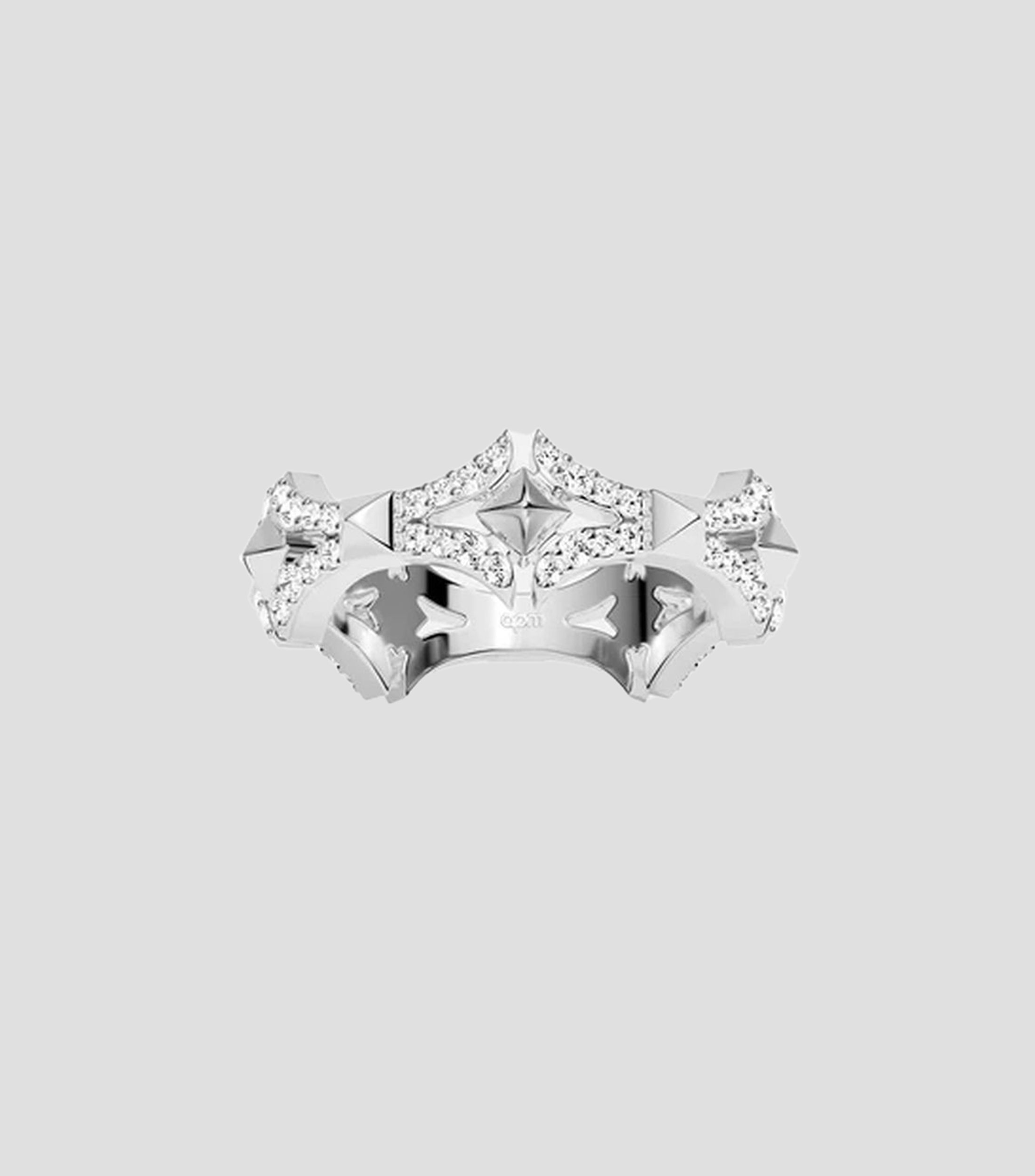 Anillo en plata de primera ley cruz Mujer