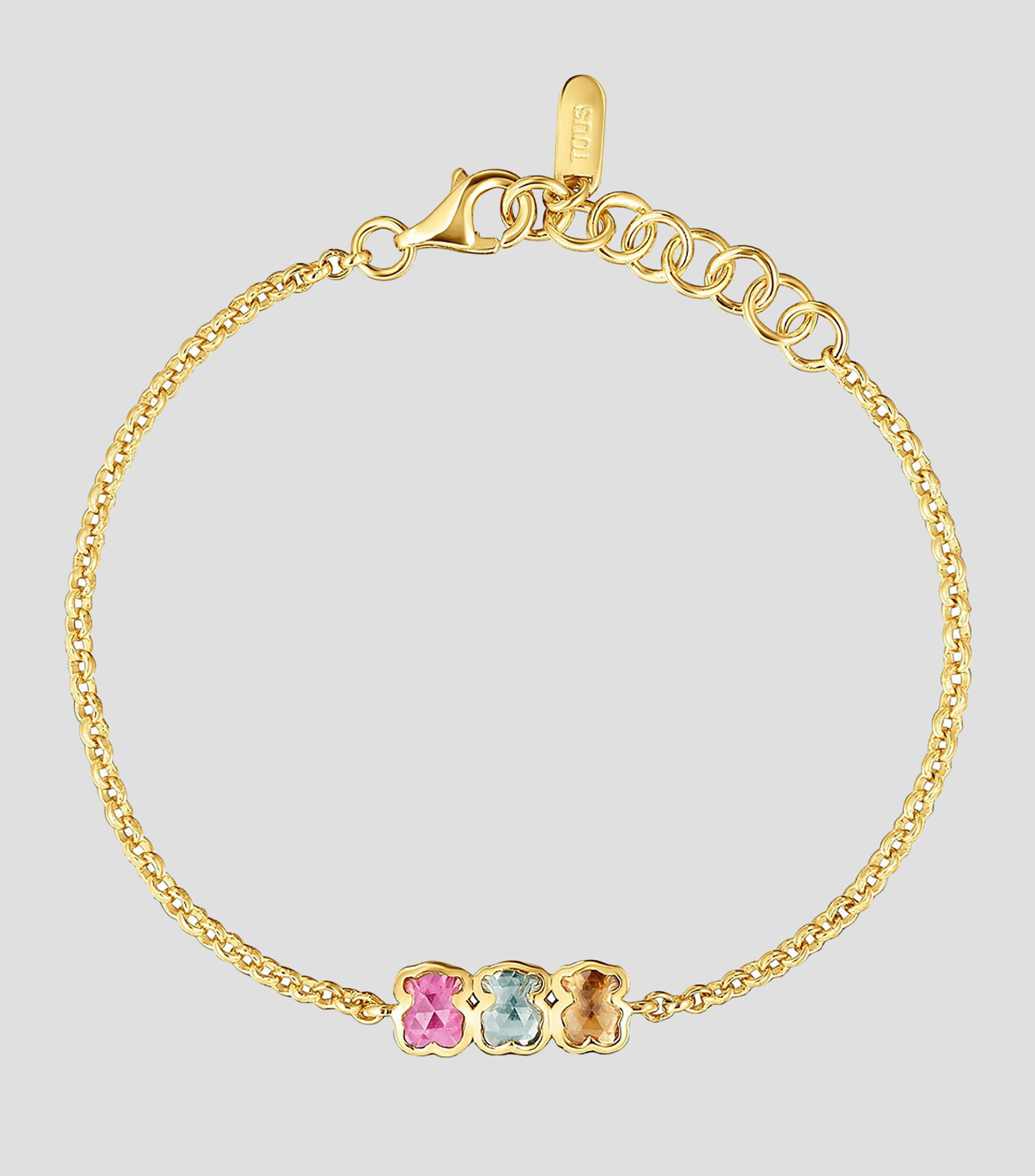Pulsera con tres osos Mujer