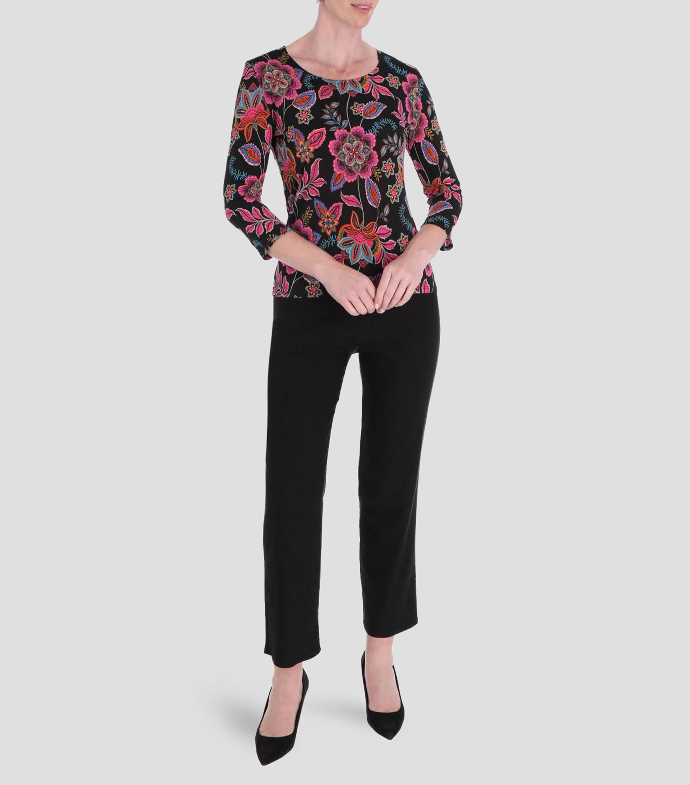 Blusa estampada manga 3/4 Petite Mujer