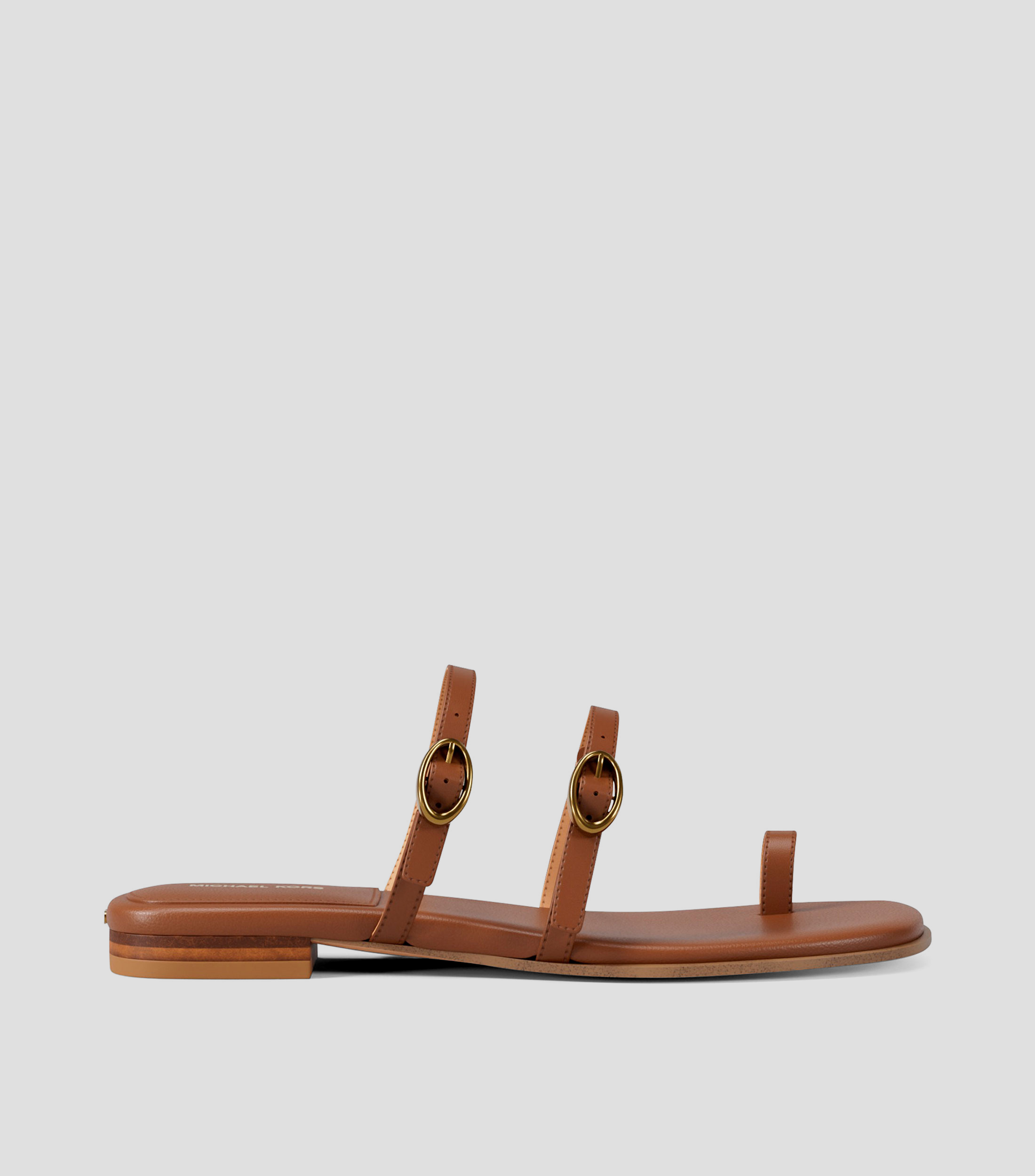 Sandalias planas en piel Mujer
