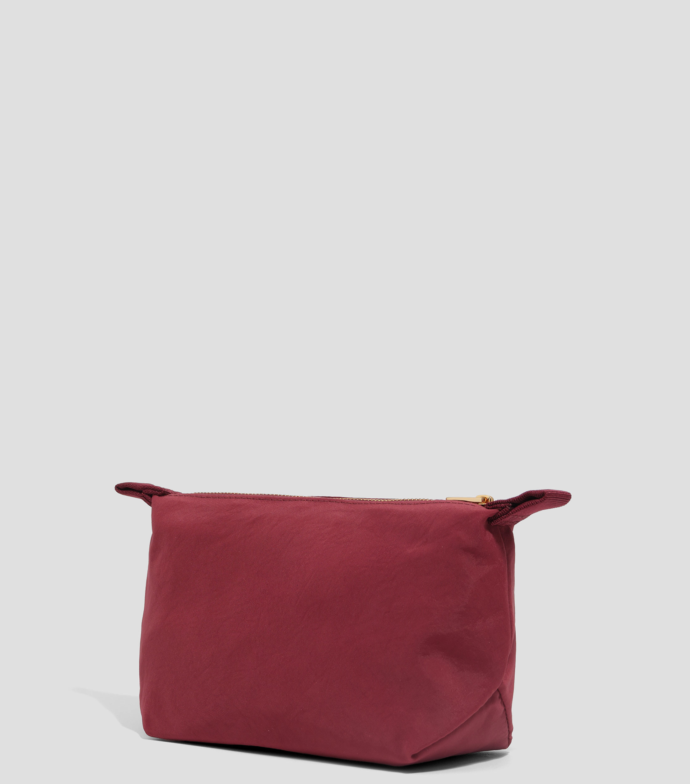 Neceser trapecio pequeño nylon burdeos Mujer