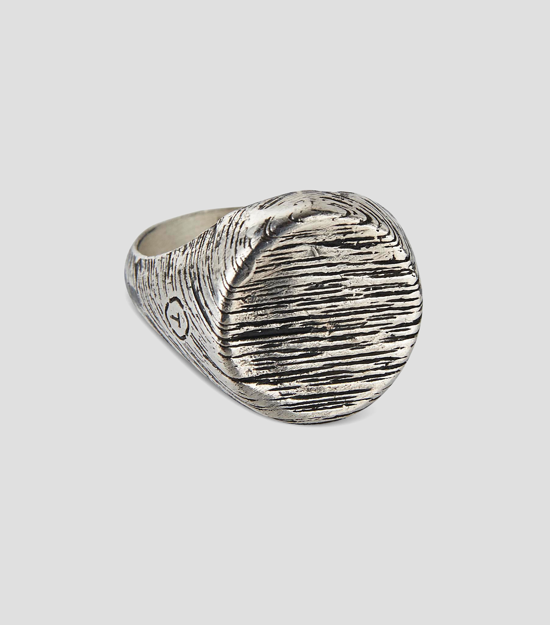 Anillo en plata .925 ovalado rústico Unisex