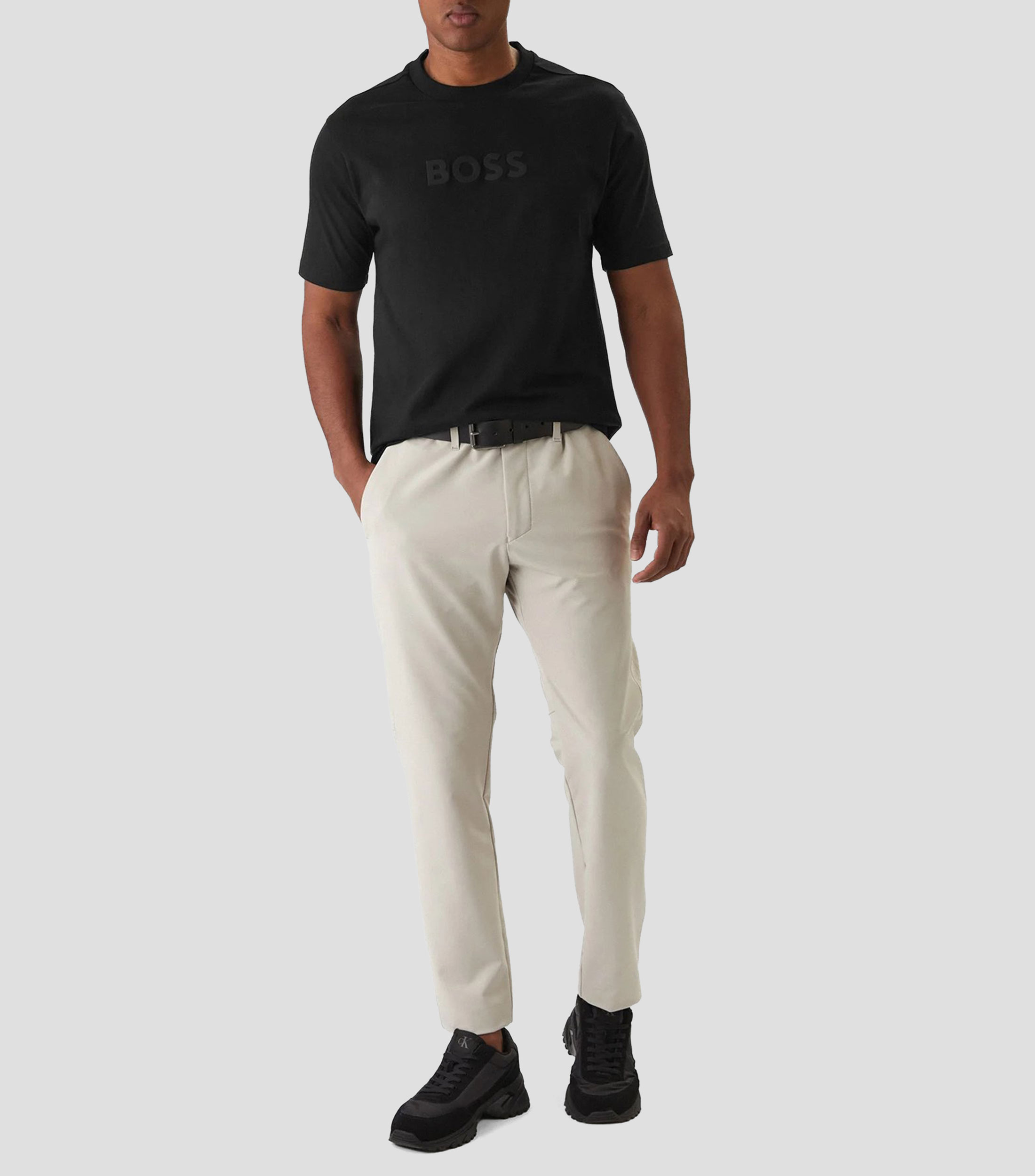 Playera cuello redondo manga corta estampada Hombre