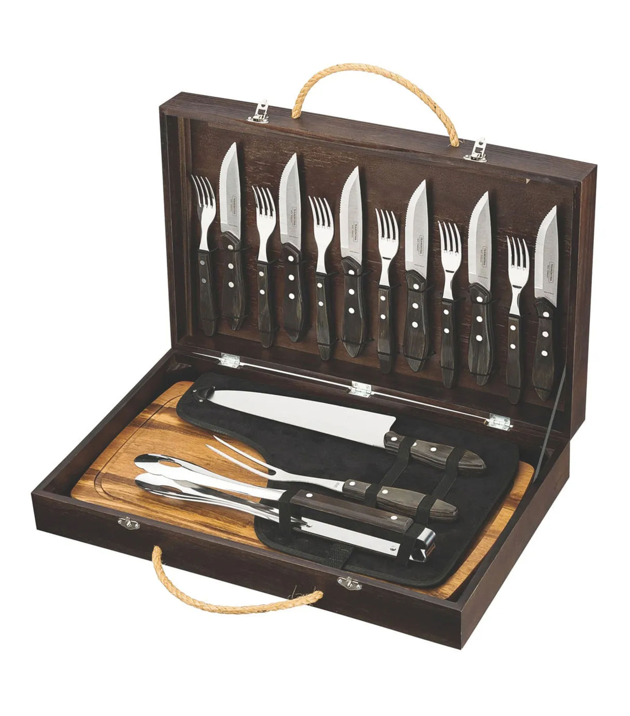 Kit Para Asado Churrasco 17 Pzas