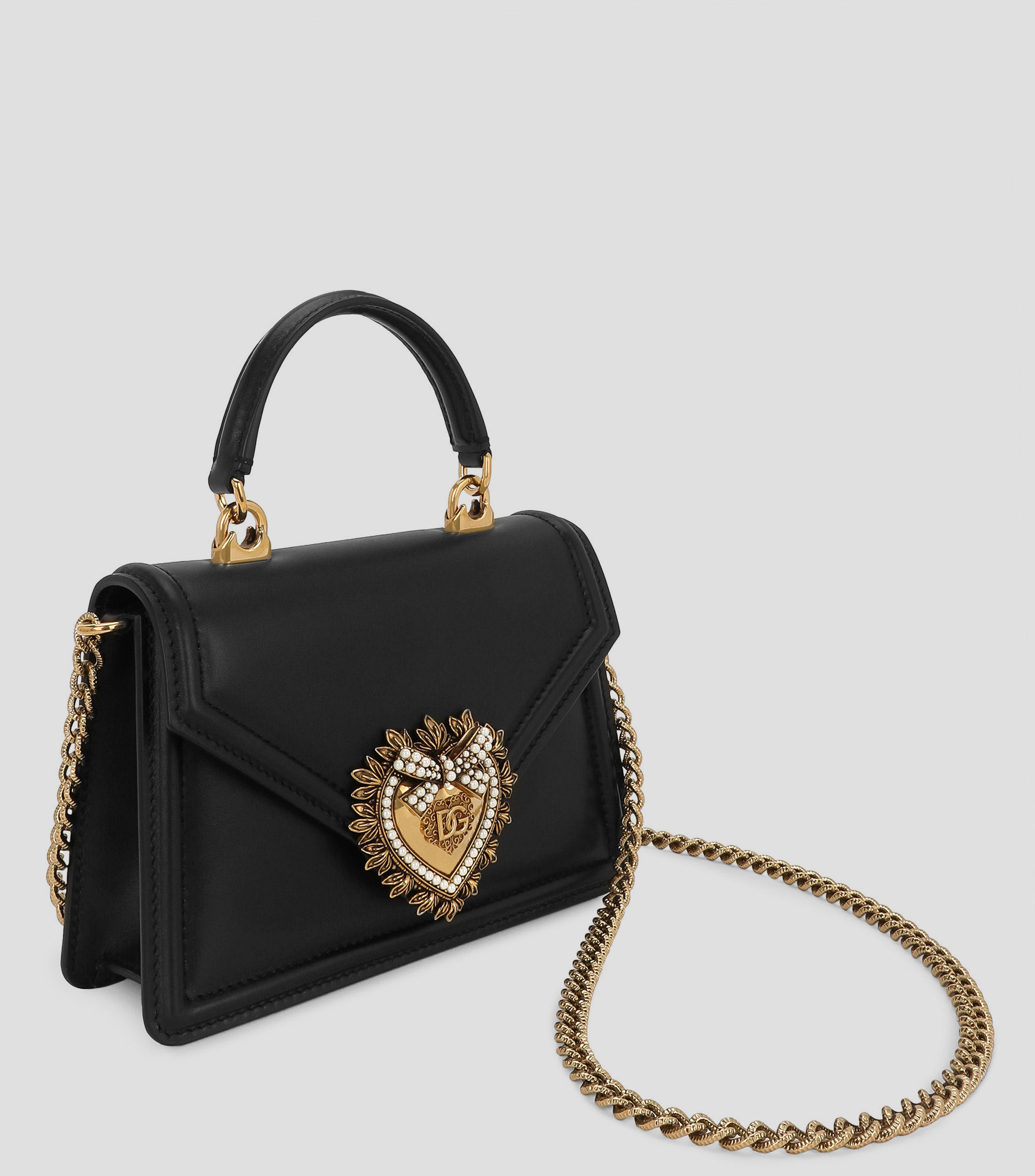 Bolsa shoulder negro en piel Devotion Mujer