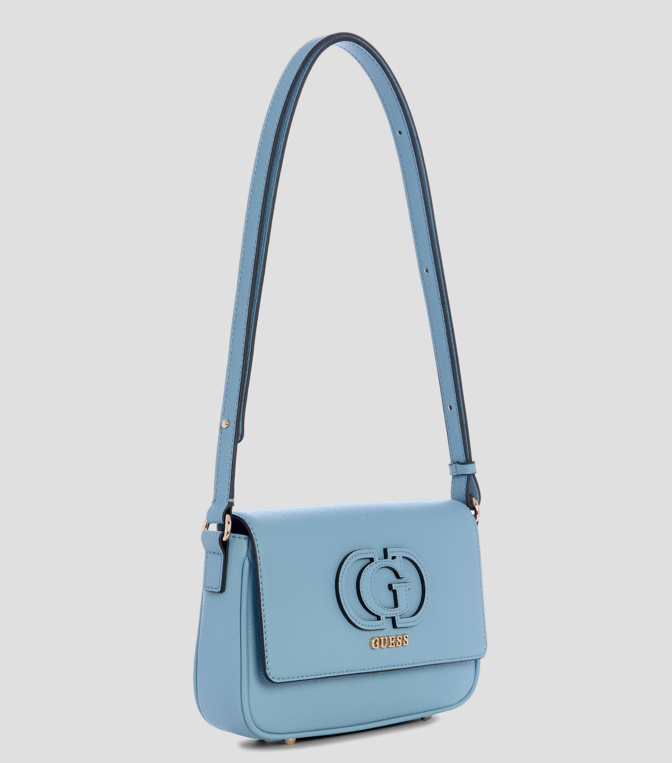 Bolsa crossbody lisa con detalle texturizado Mujer