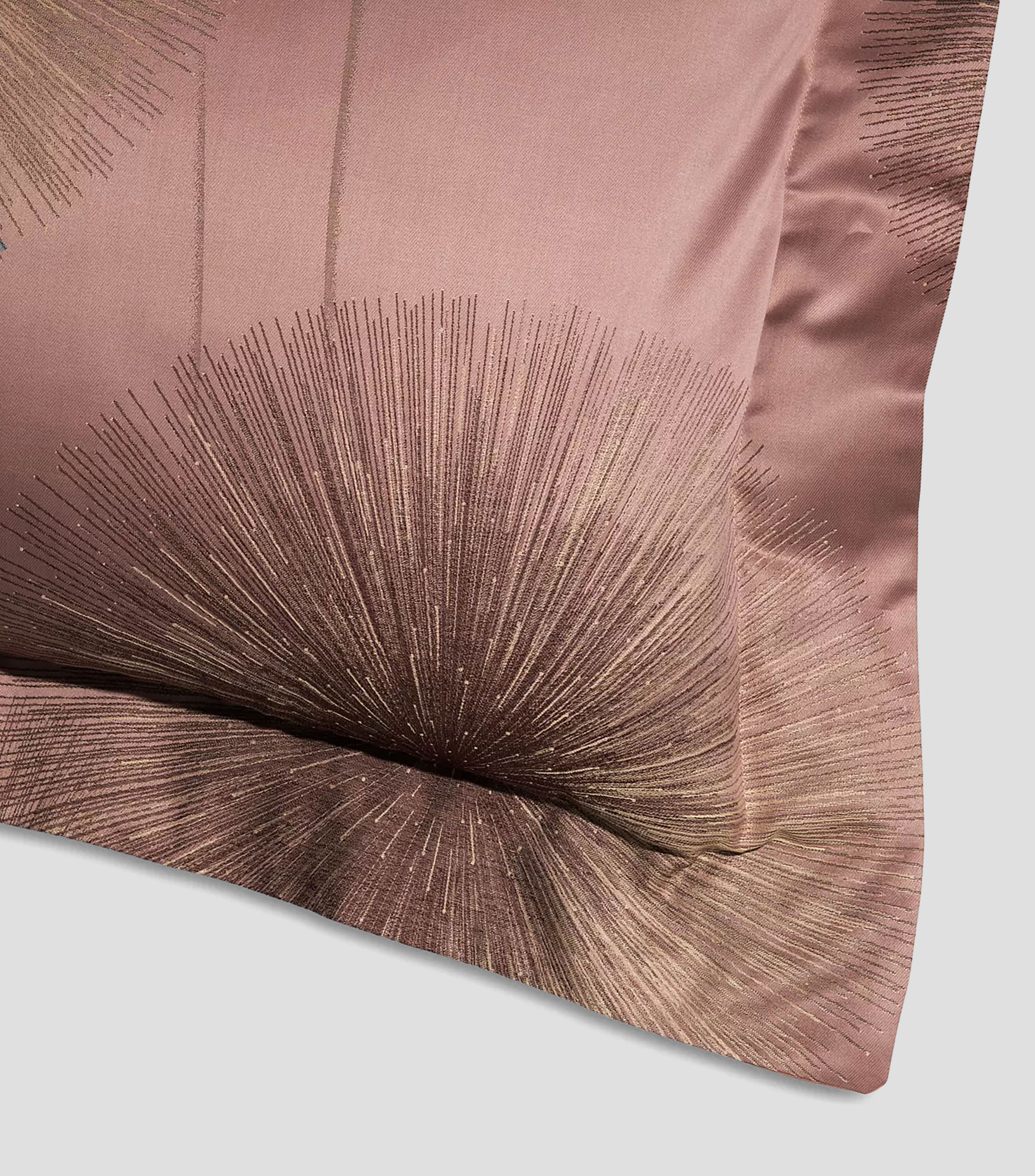 Funda para almohada king size en algodón Soffioni malva