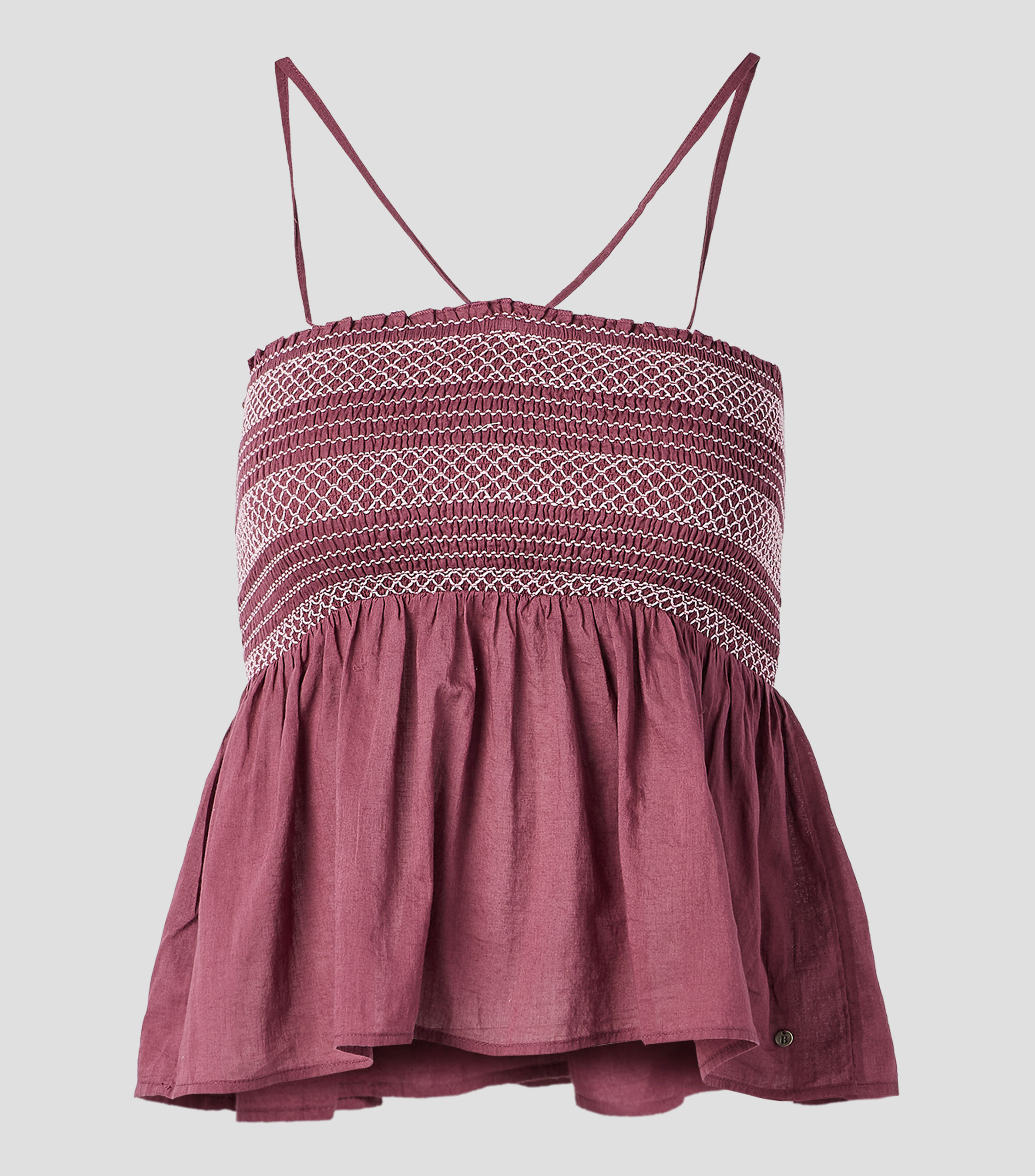 Blusa de diseño sólido sin mangas Mujer