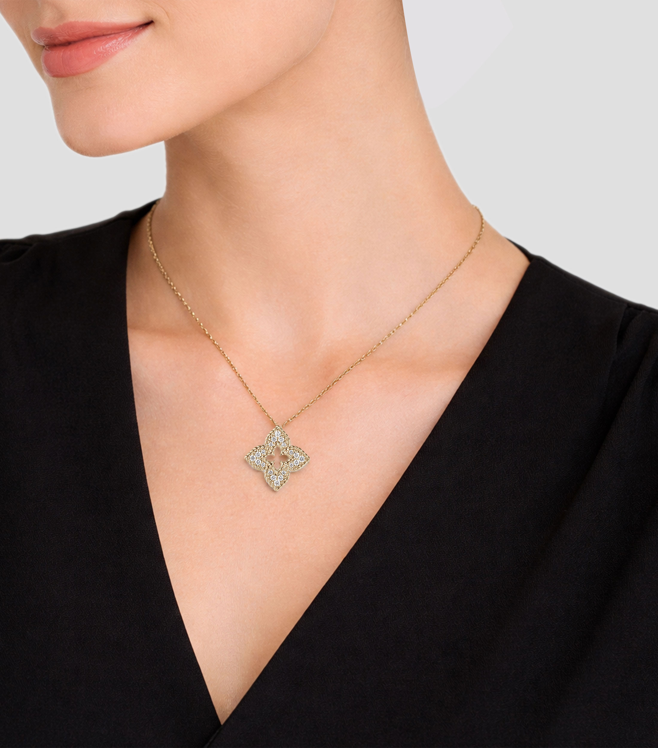 Collar en oro amarillo 18 Kilates con diamantes Ventian Princess Mujer