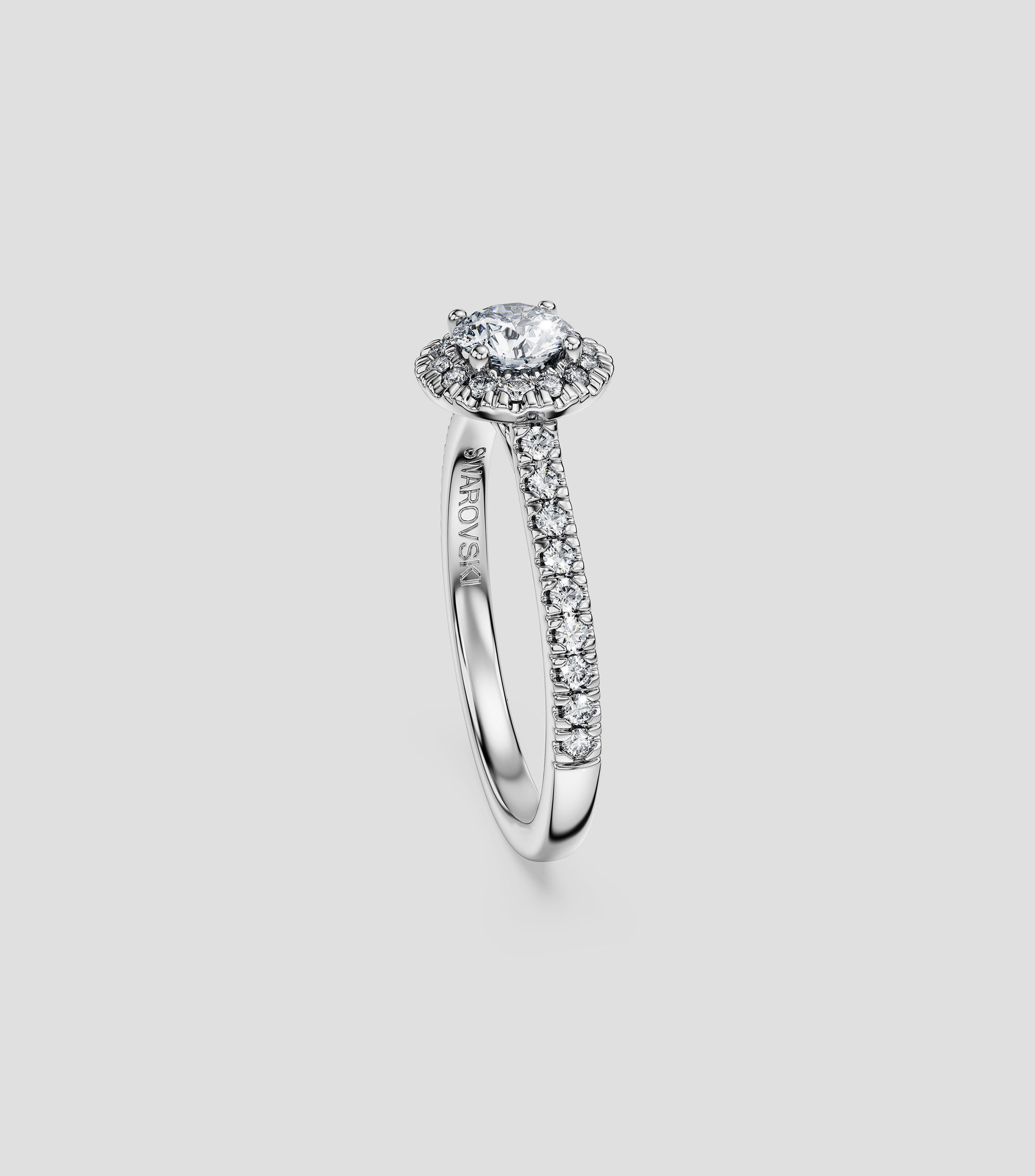 Anillo en oro blanco de 18 kilates Eternity con diamantes Mujer,Talla 5