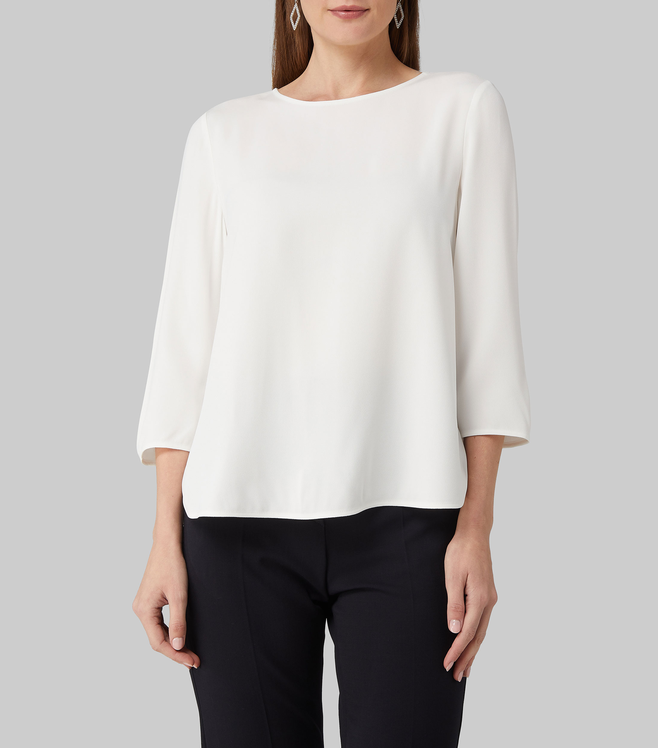 Blusa lisa manga 7,8 Mujer