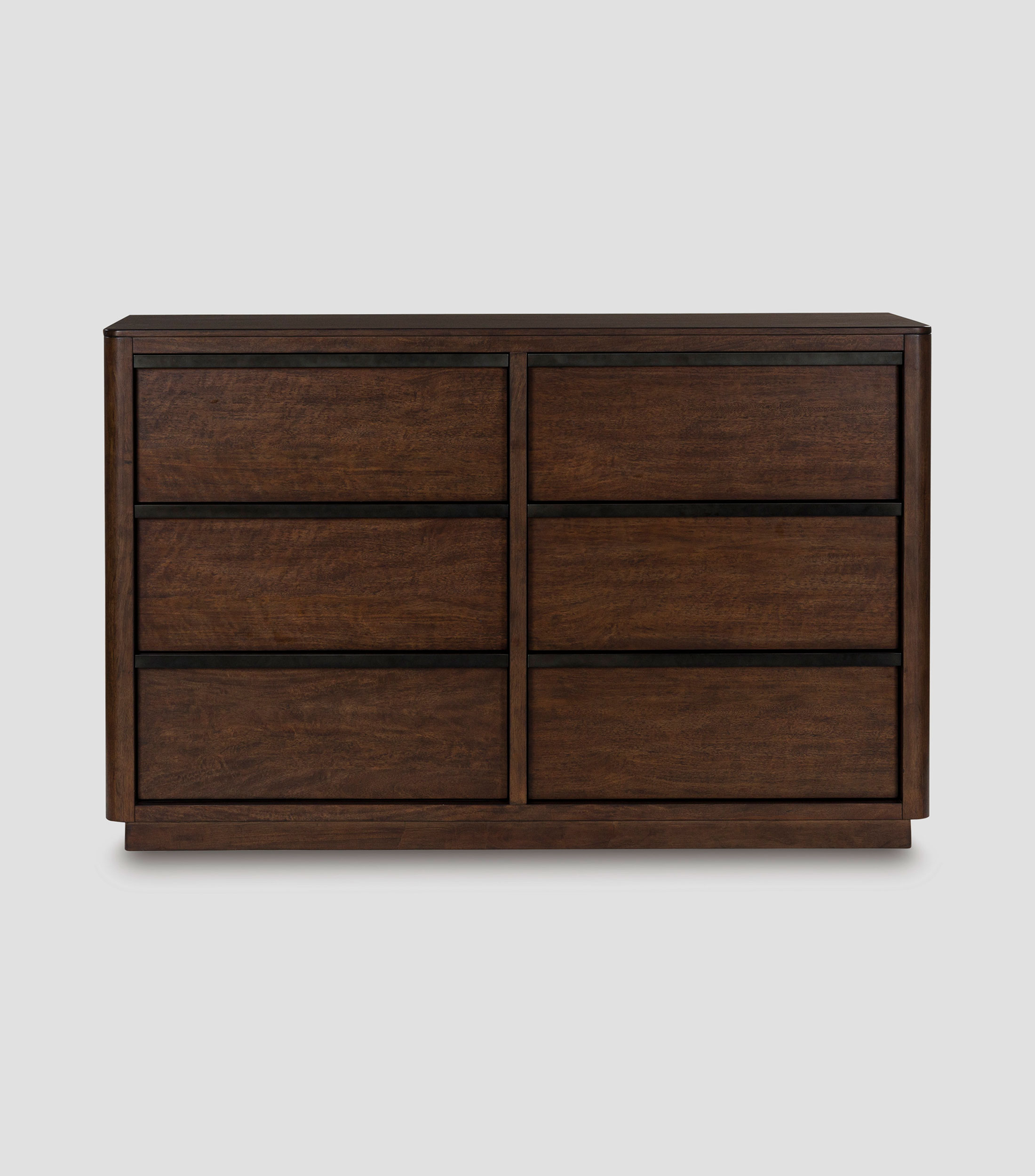 Cómoda Kenta en madera, chapa de mango y MDF