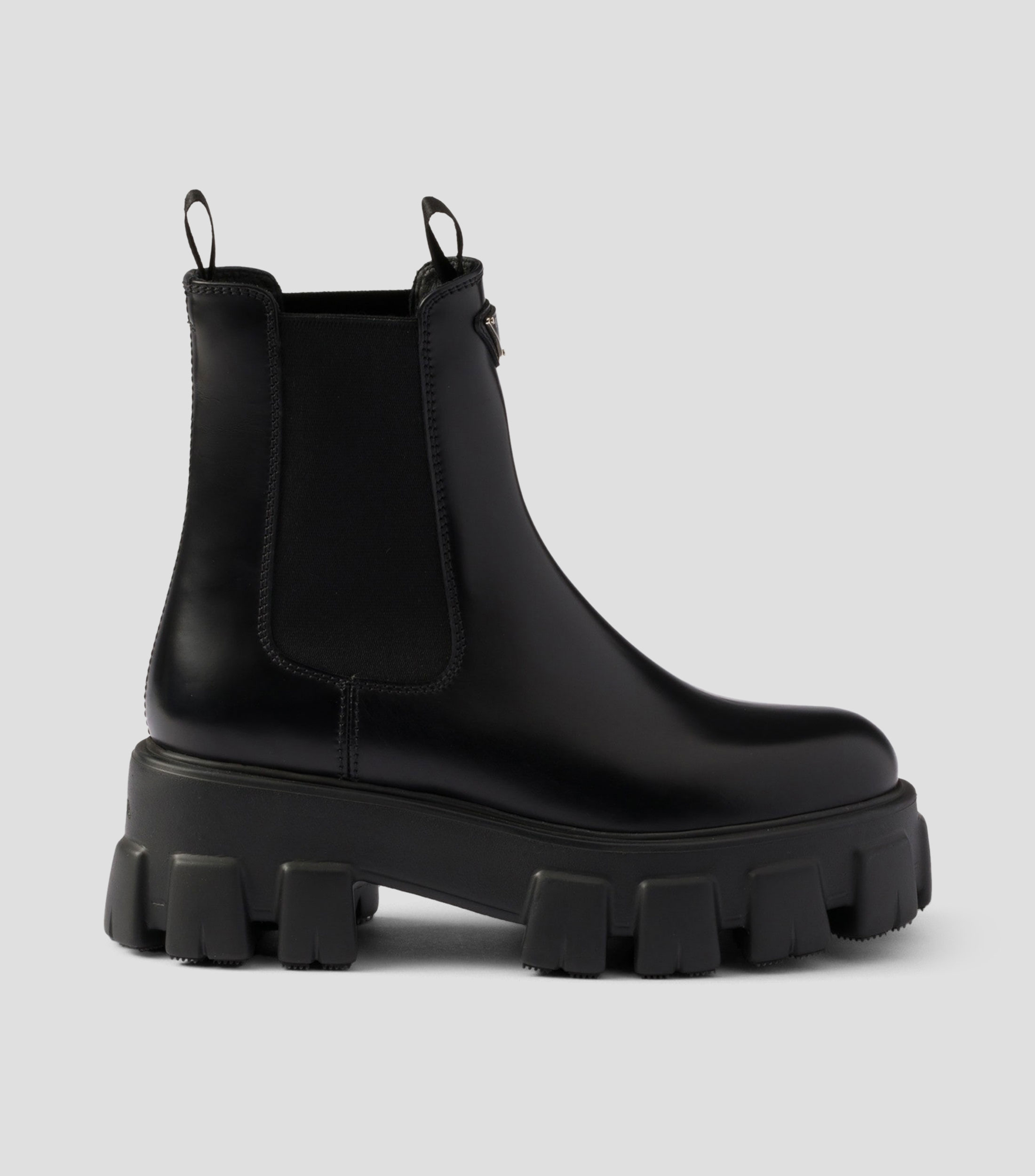 Botas Chelsea cortas en piel Monolith con tacón medio y ancho Mujer