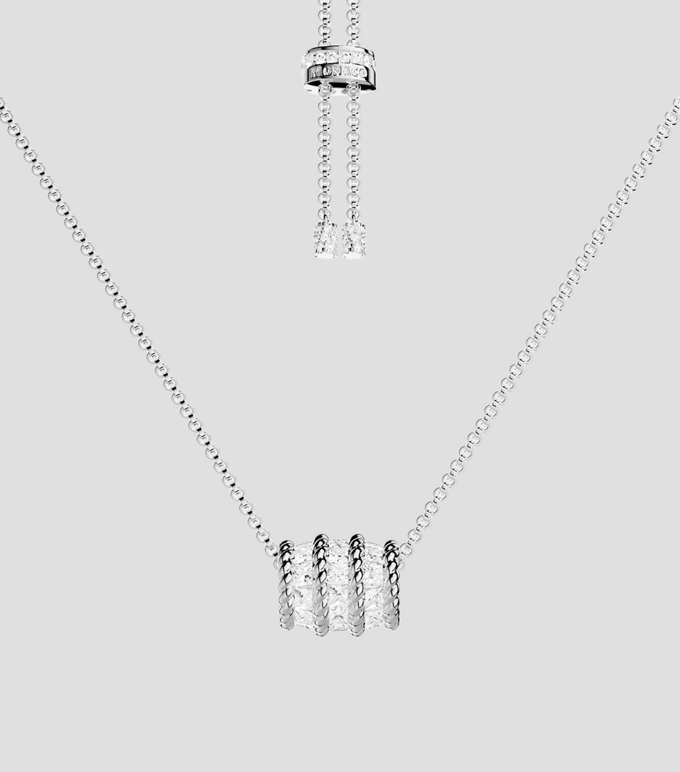Collar en plata .925 con zirconia cúbica Printemps Mujer