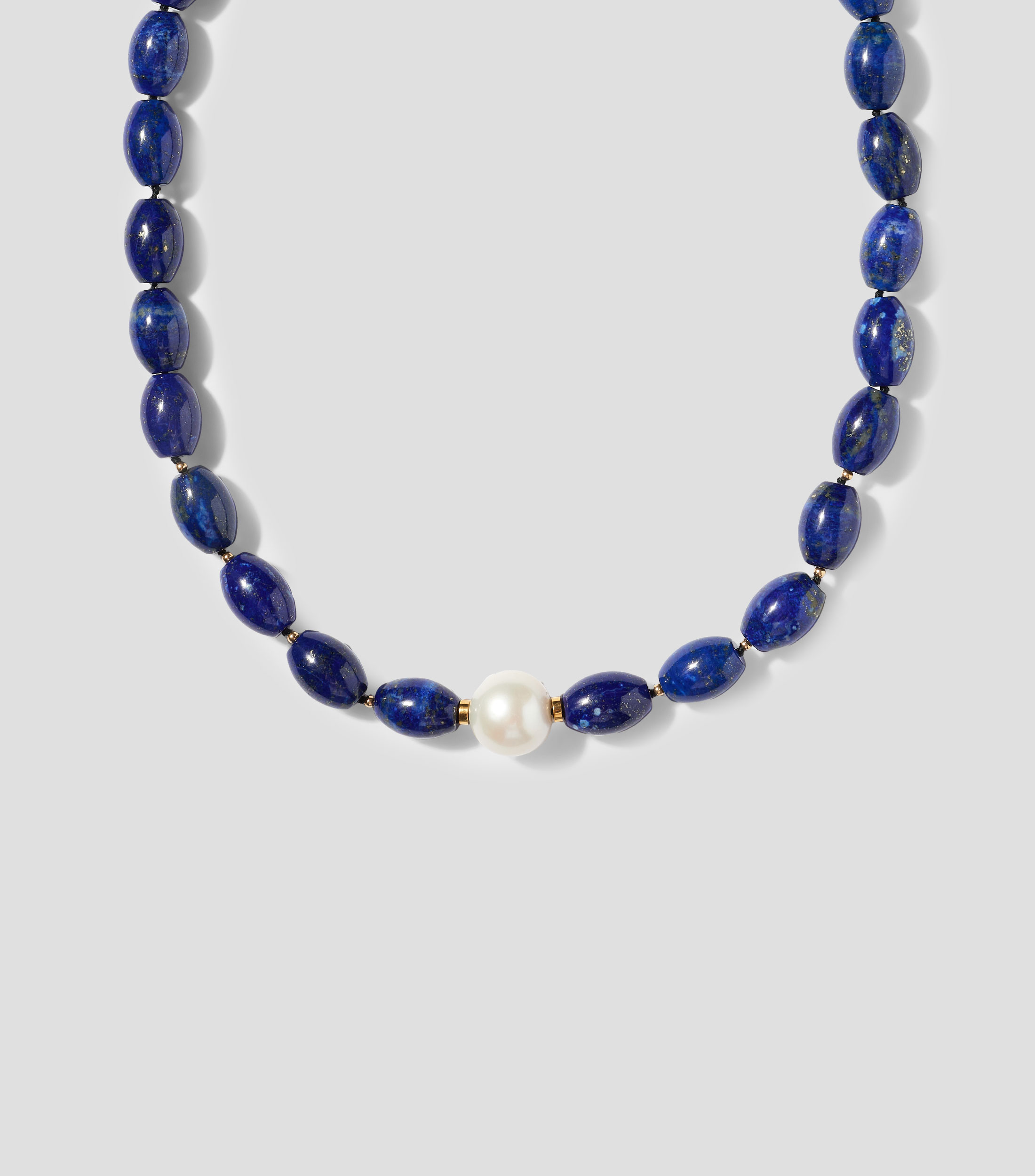 Collar con lapislázuli y perla Mujer