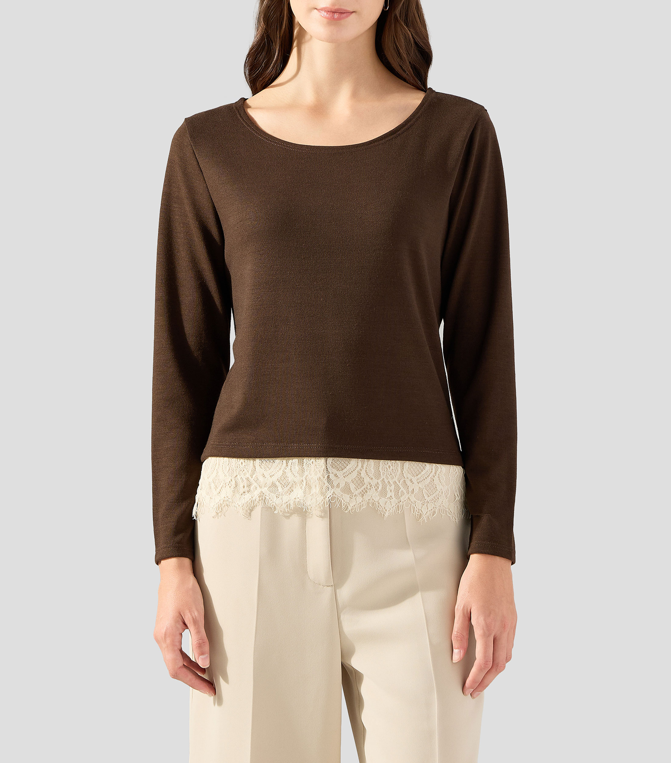 Suéter cuello barco Mujer