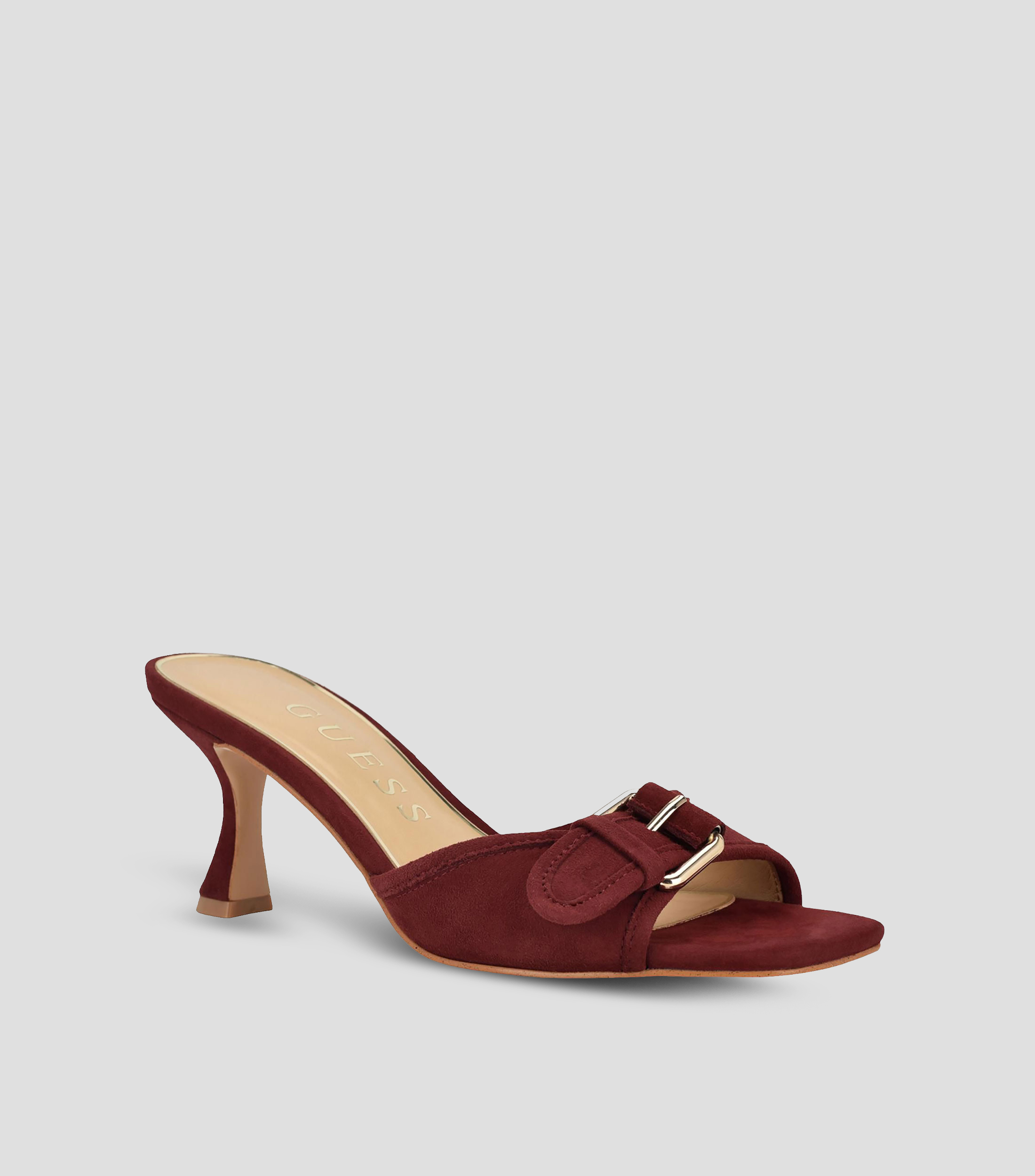 Sandalias con tacón medio delgado Mujer