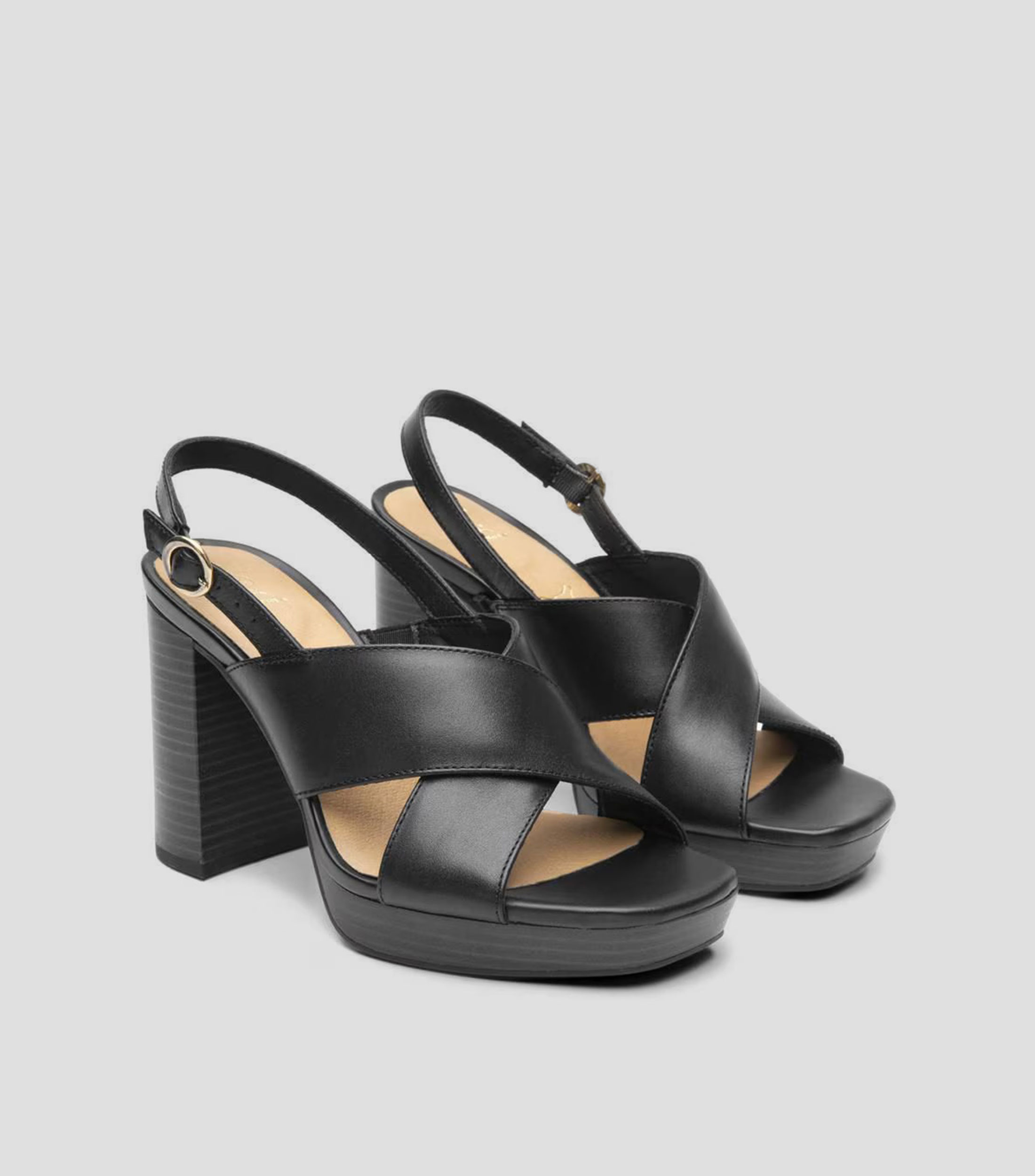 Sandalias con tacón alto y ancho Katnis Mujer