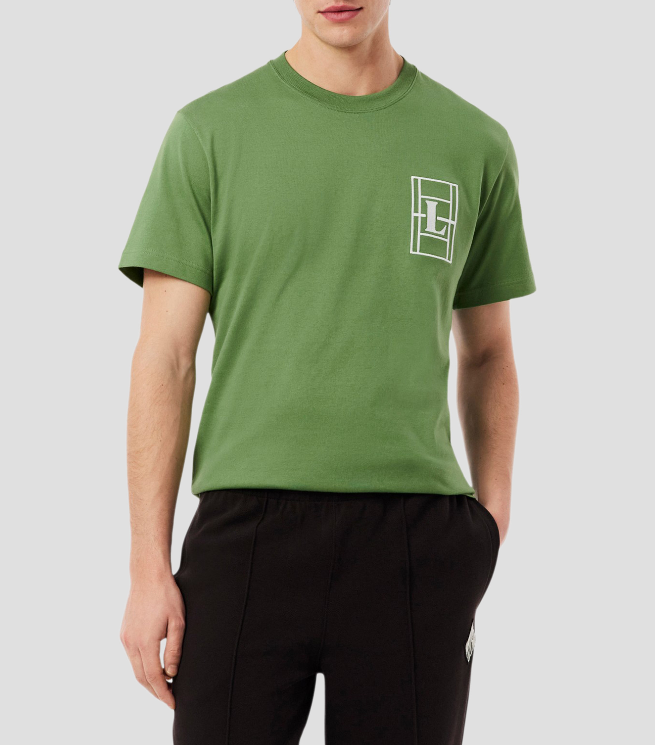 Playera cuello redondo manga corta lisa Hombre