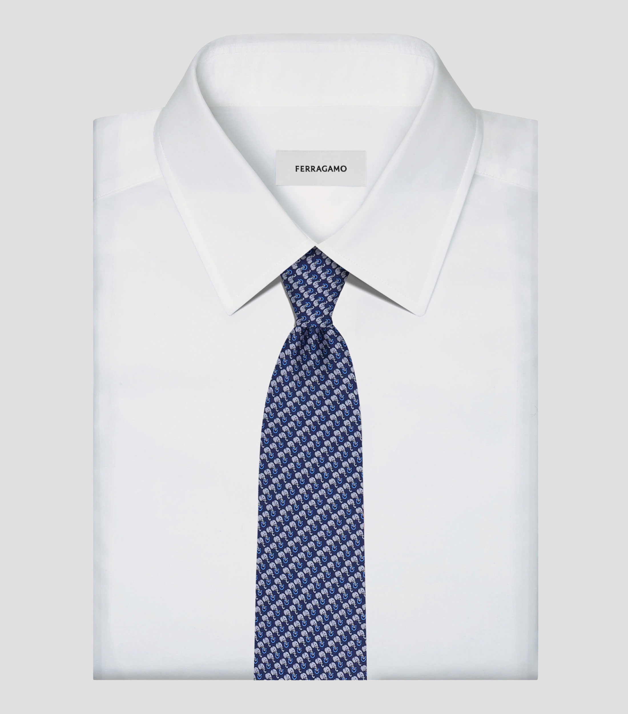 Corbata de seda estampado Elefante