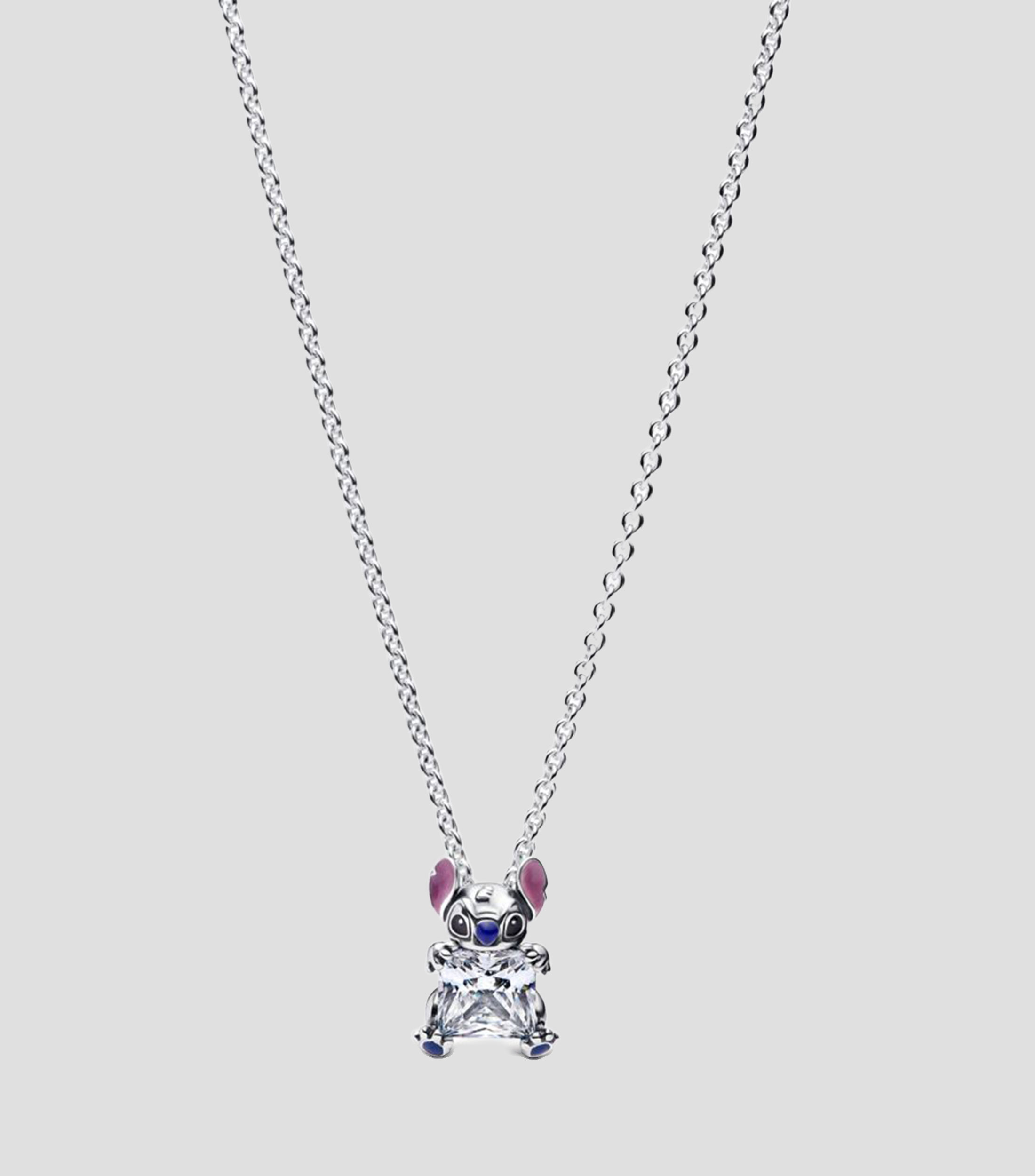 Collar en Plata con Zirconia Cúbica Disney Stitch Mujer