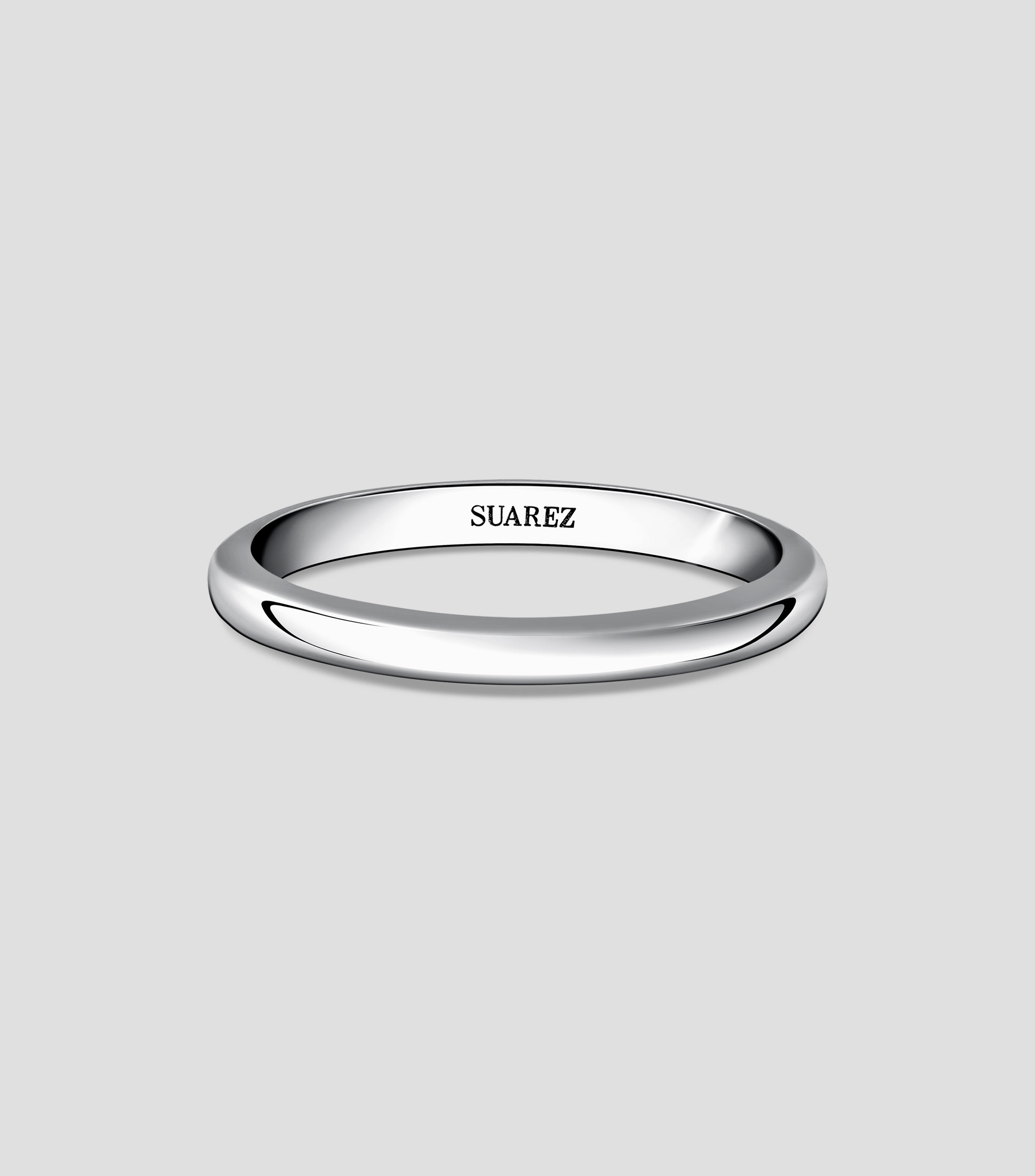 Anillo Solitario en oro blanco 18 Kts Unisex