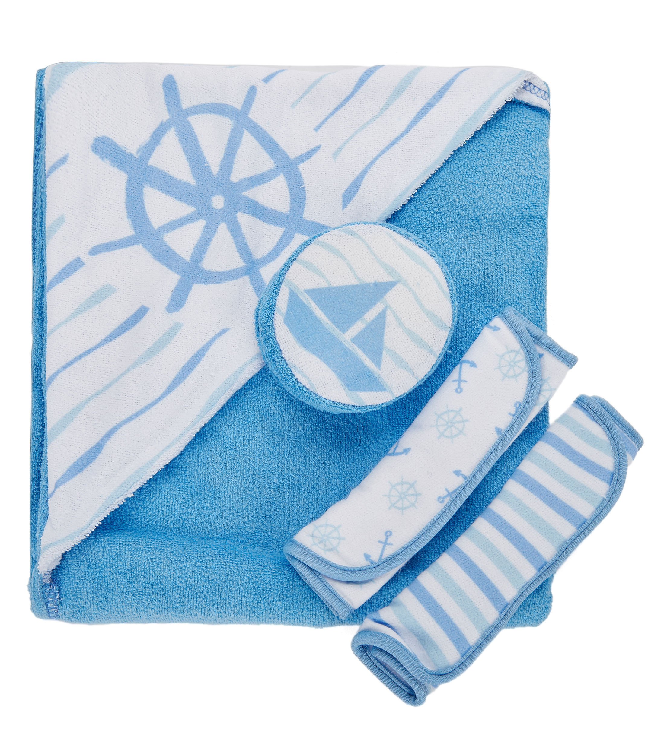 Set de Baño Anclas Marinas 4 Piezas Bebé
