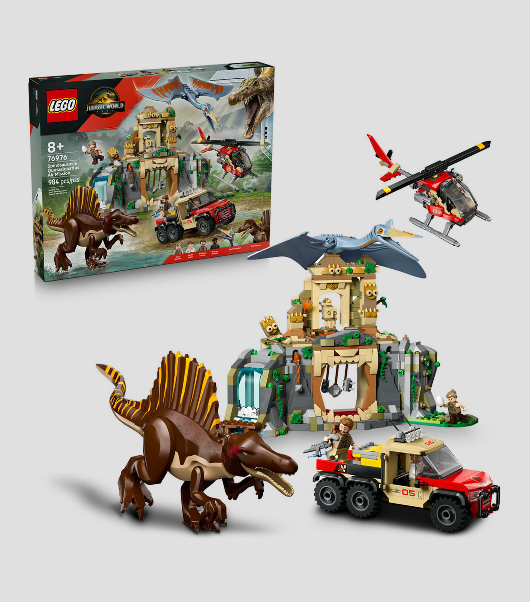 Lego Jurassic World Misión Aérea Spinosaurus y Quetzal 76976