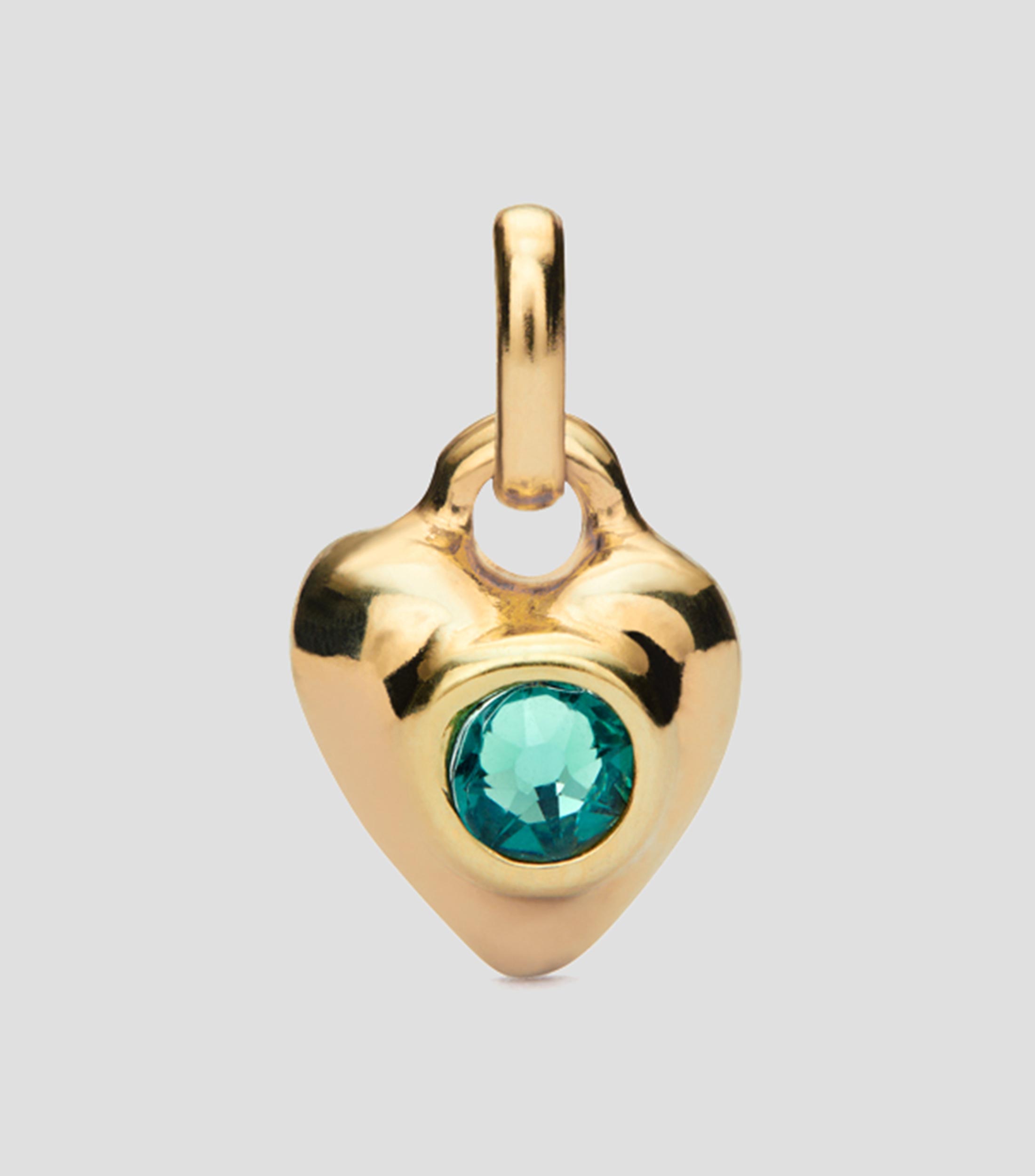 Charm con cristal verde Mujer