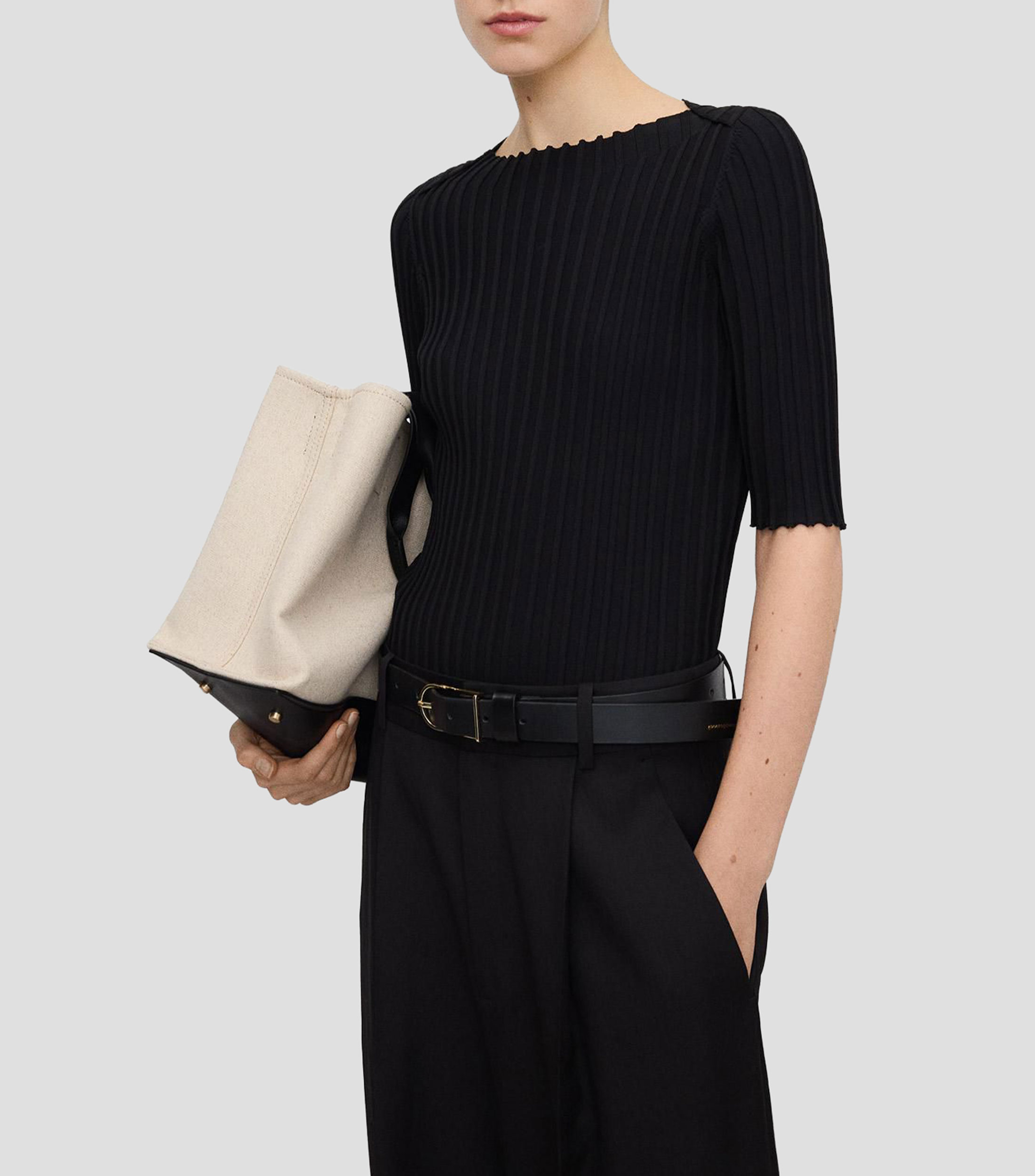 Blusa lisa manga corta Mujer