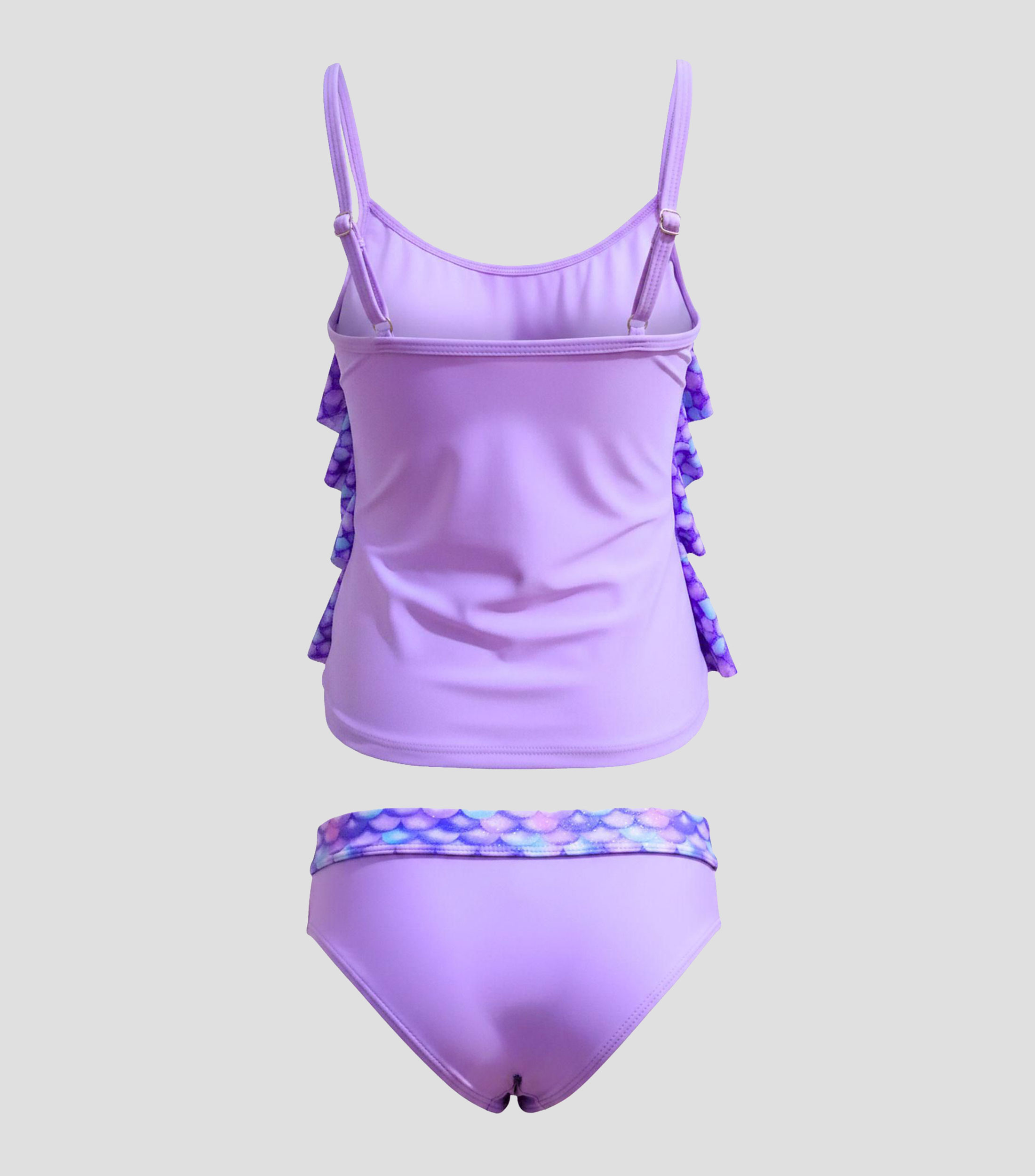 Tankini 2 piezas Purple Scales estampado Niña