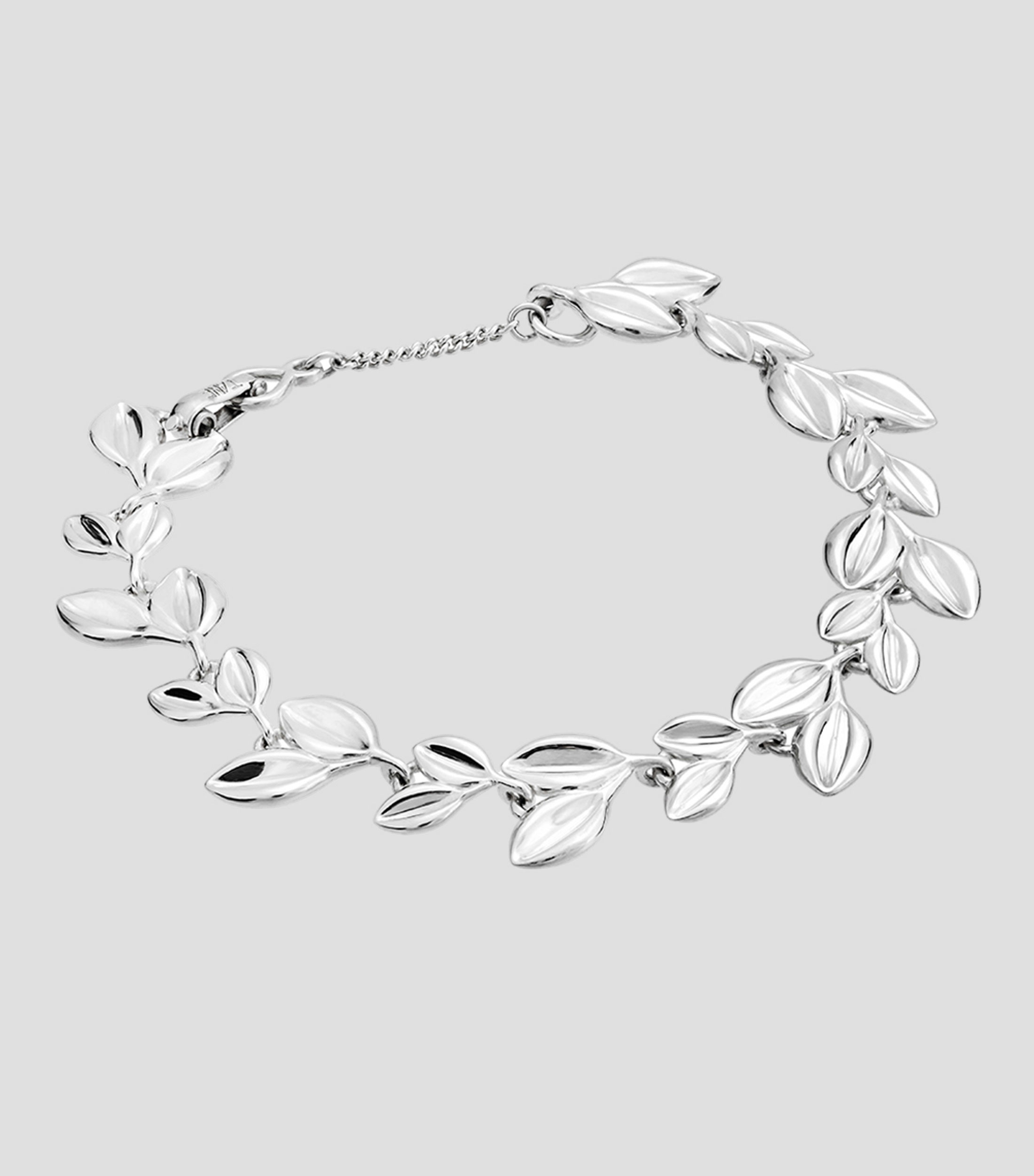 Pulsera en plata con petalos de flor Mujer