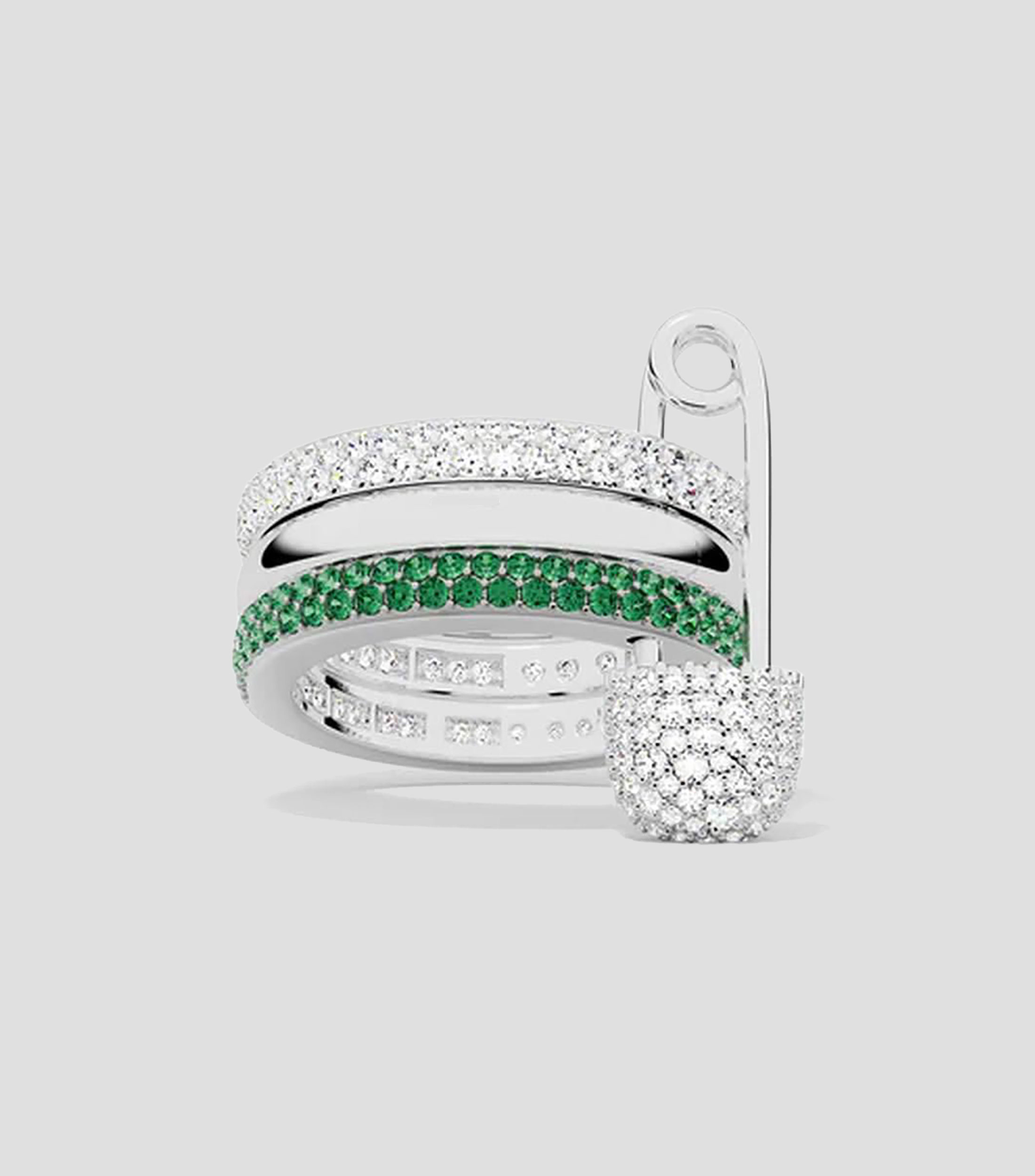 Anillo en plata de ley con piedras Mujer