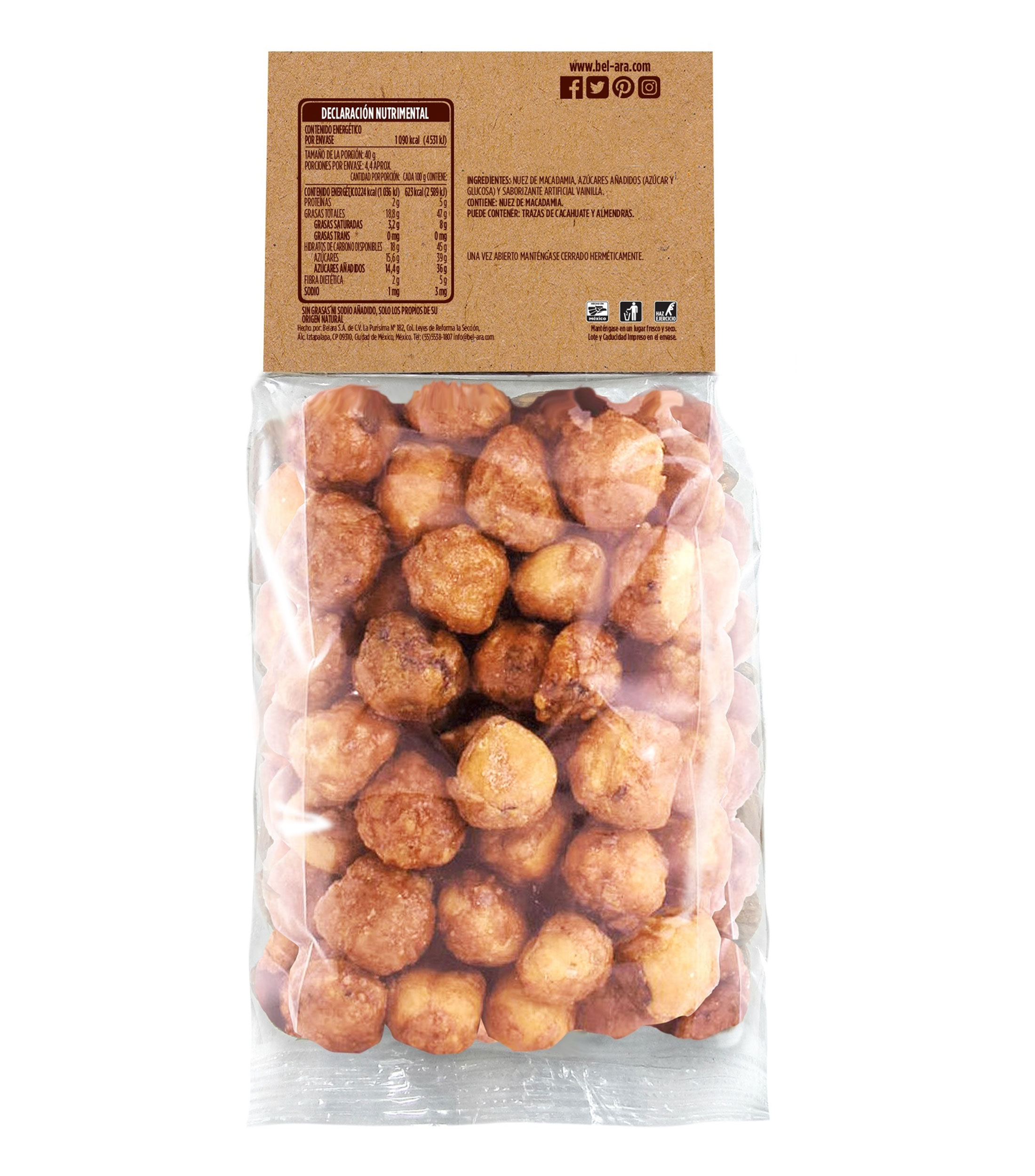 Nuez de Macadamia acaramelada, 175 g