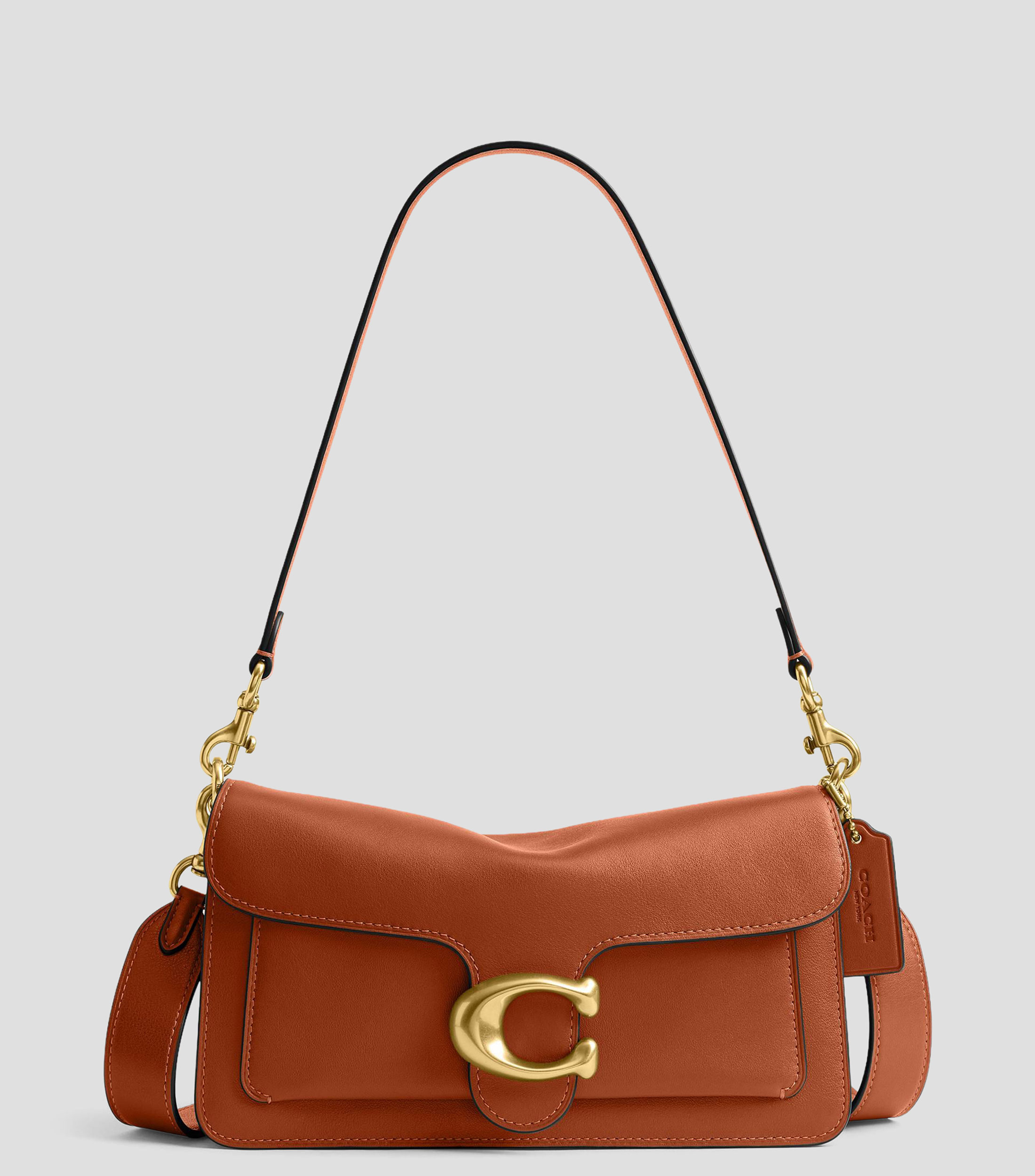 Bolsa shoulder café en piel Tabby 26 lisa Mujer