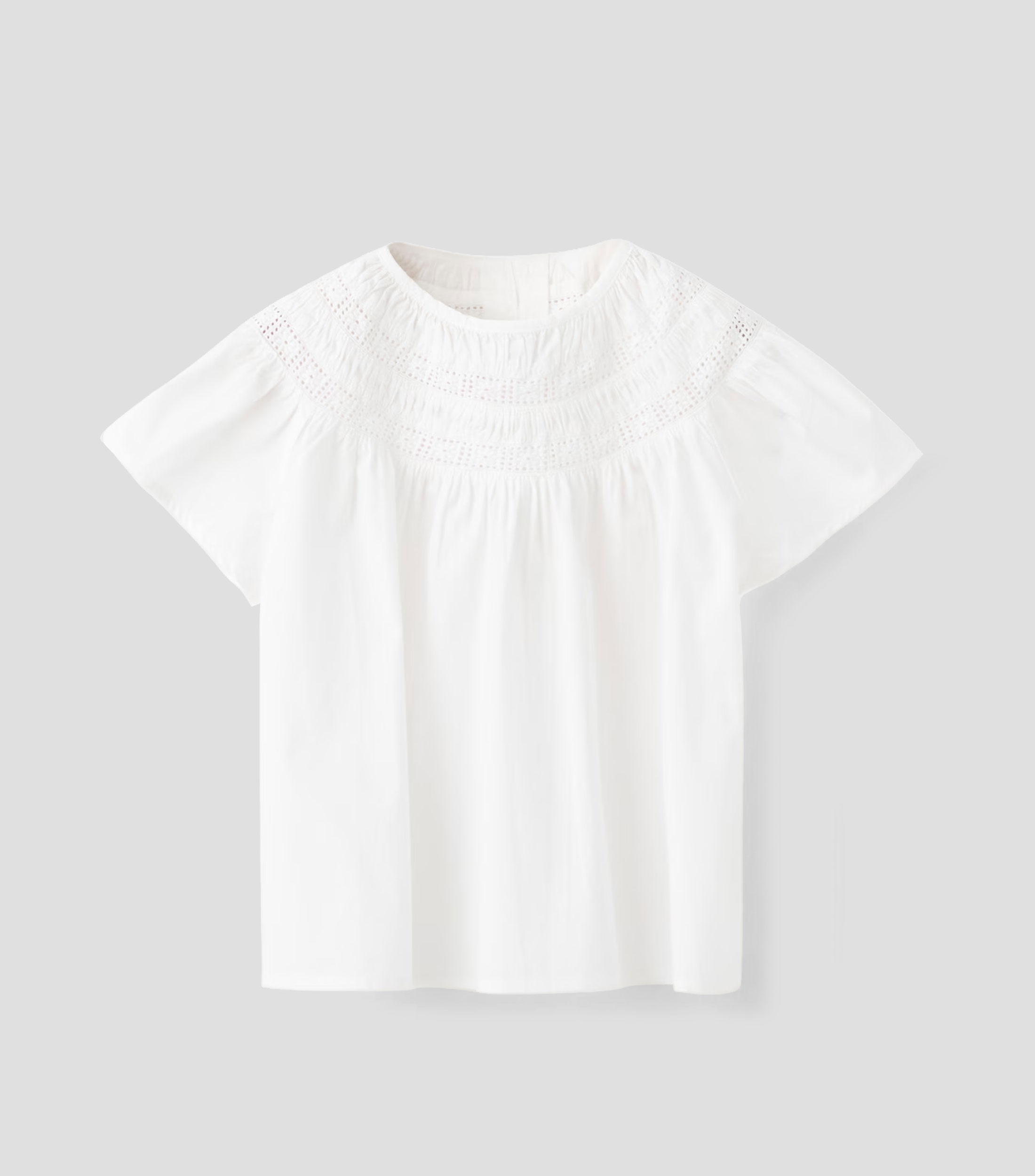 Blusa lisa manga corta Niña
