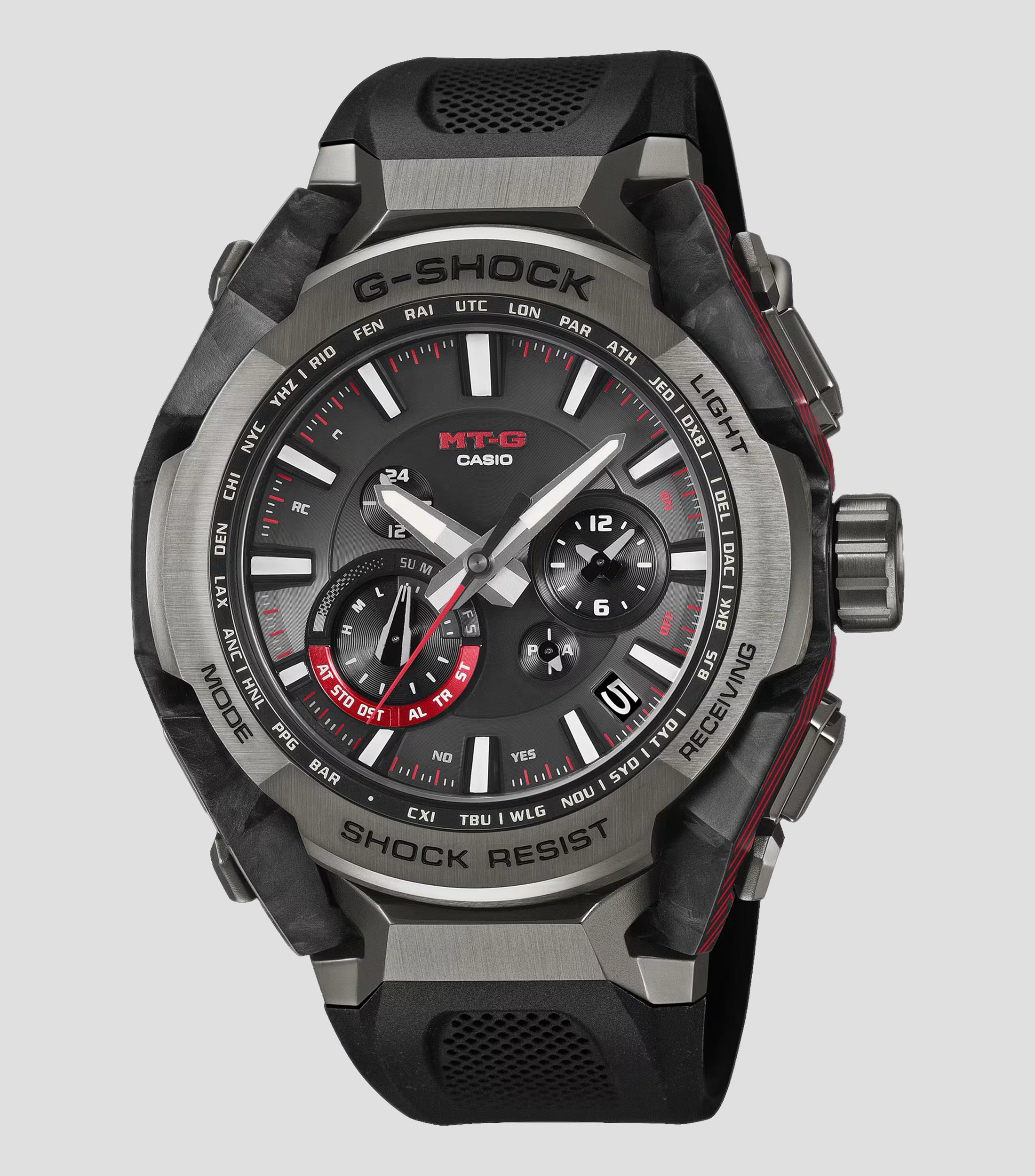 Reloj para hombre G-Shock MT-G Deportivo Gris obscuro, Negro