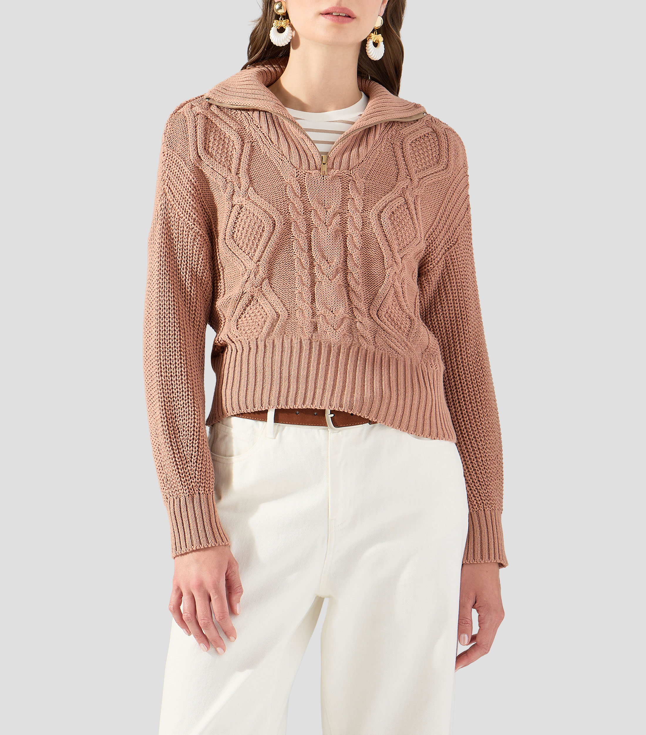 Suéter cuello alto Mujer