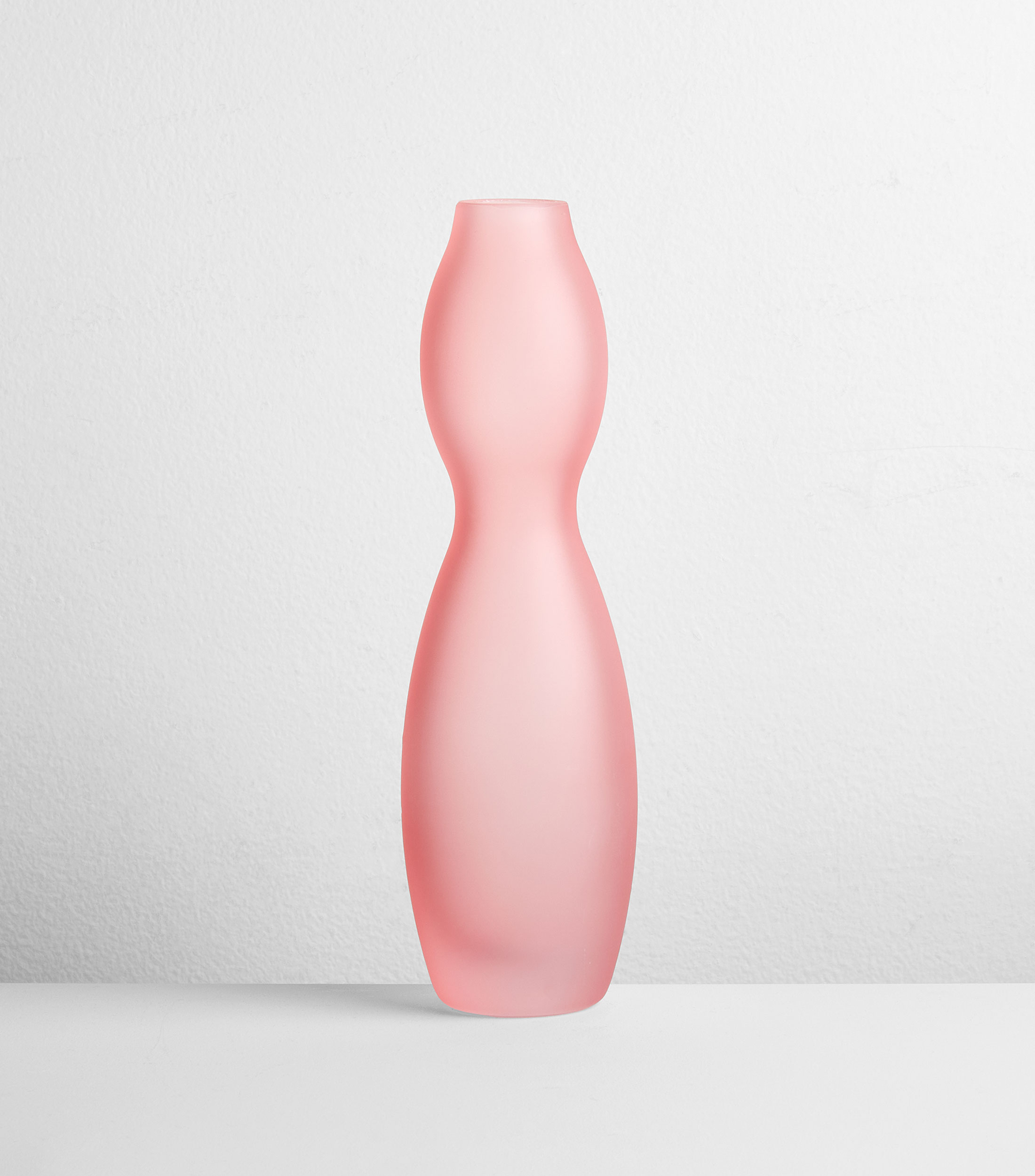 Florero Vivace en vidrio rosa