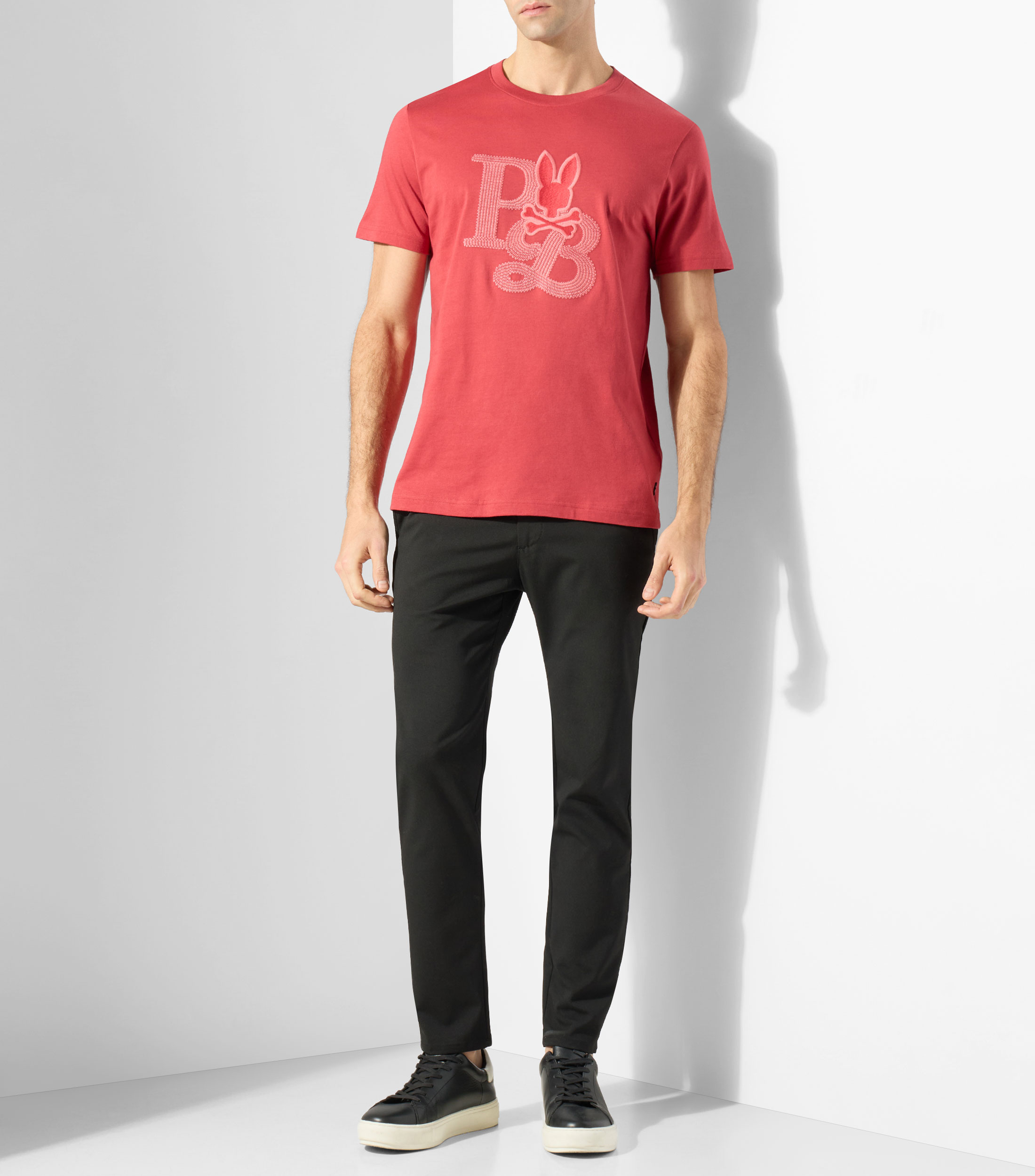 Playera cuello redondo manga corta estampada Hombre