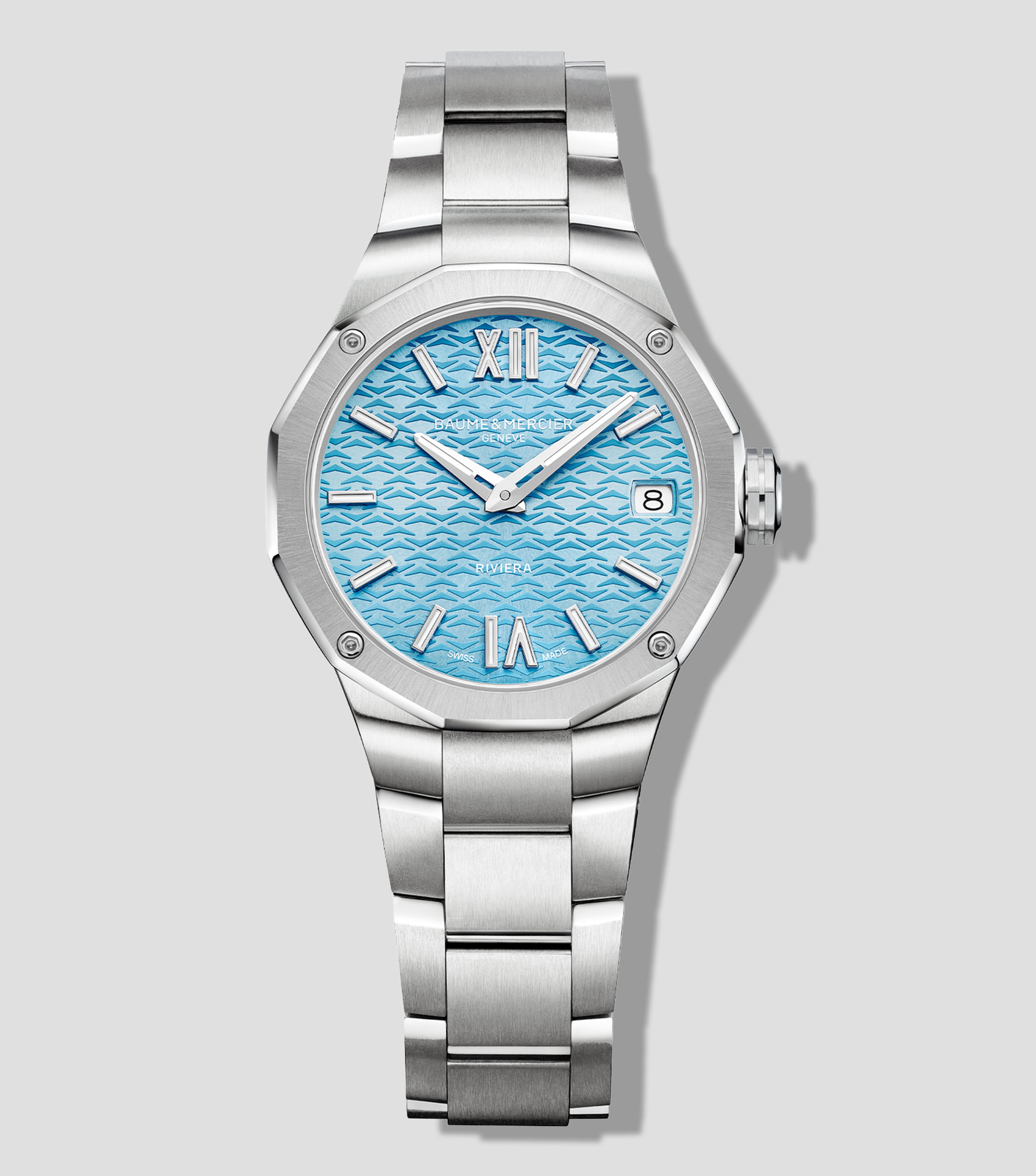 Reloj para Mujer Riviera casual plateado/azul