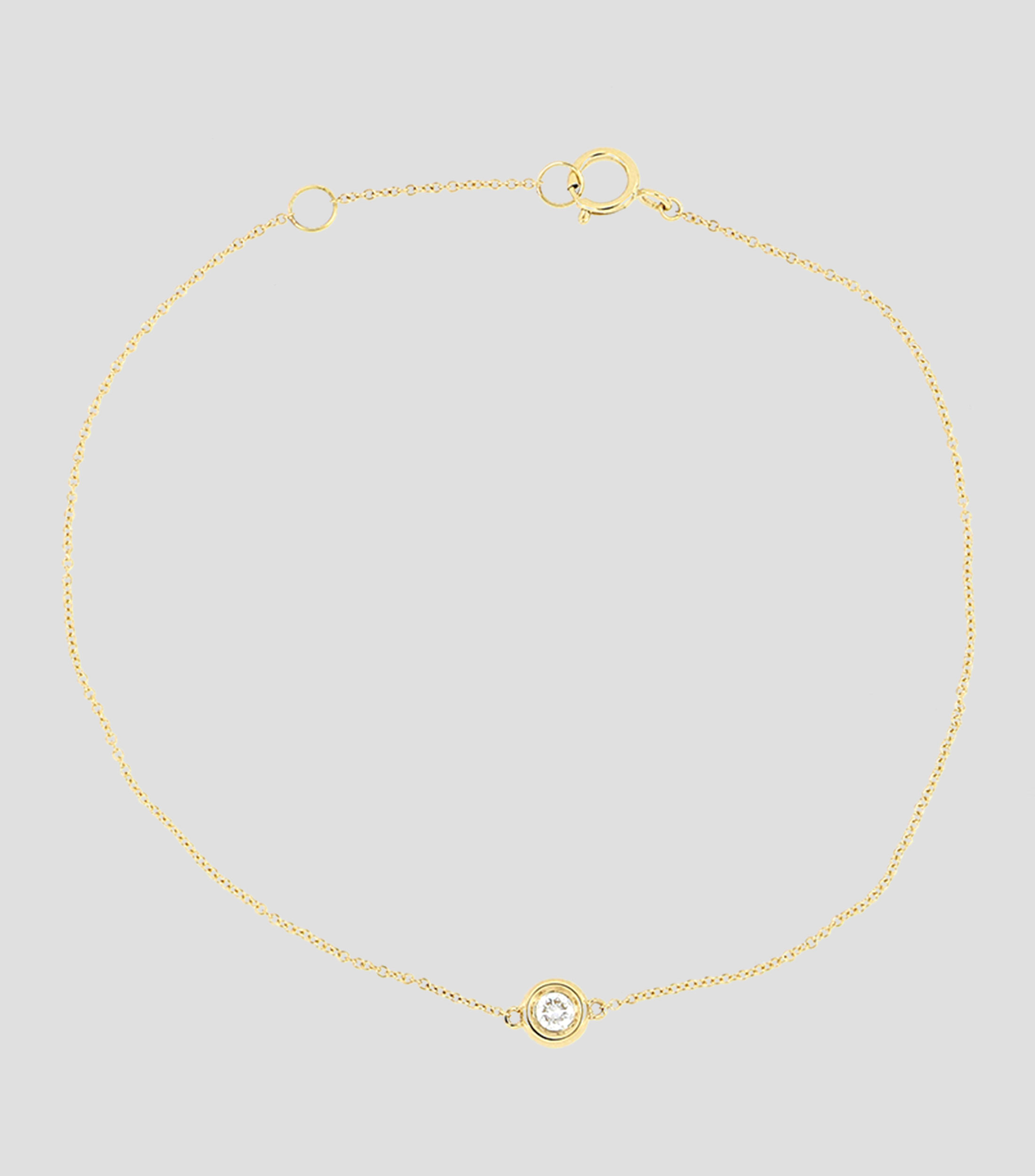 Pulsera en oro 18 Kts con diamante Mujer