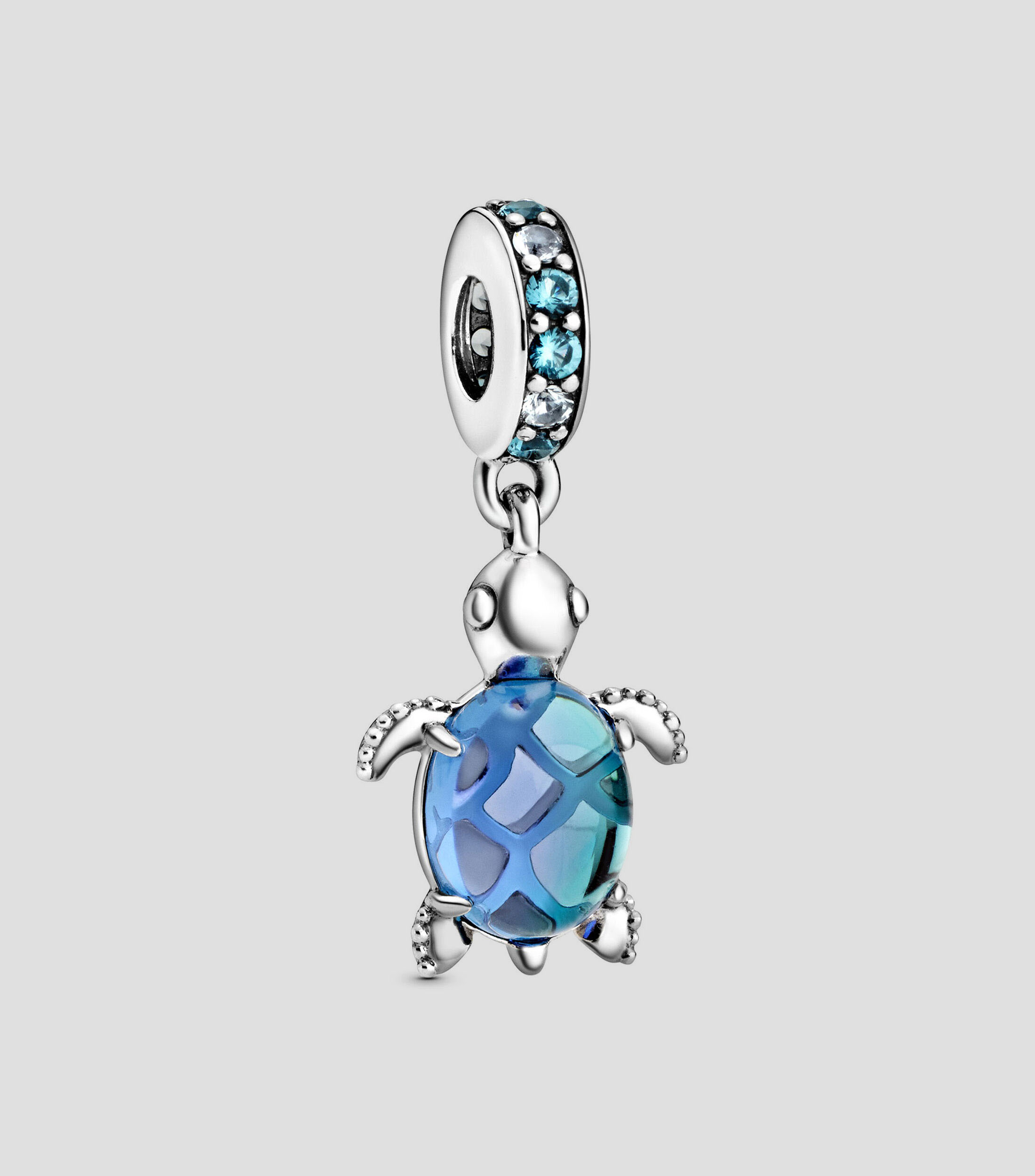 Charm en Plata .925 Tortuga Marina en Cristal de Murano Mujer