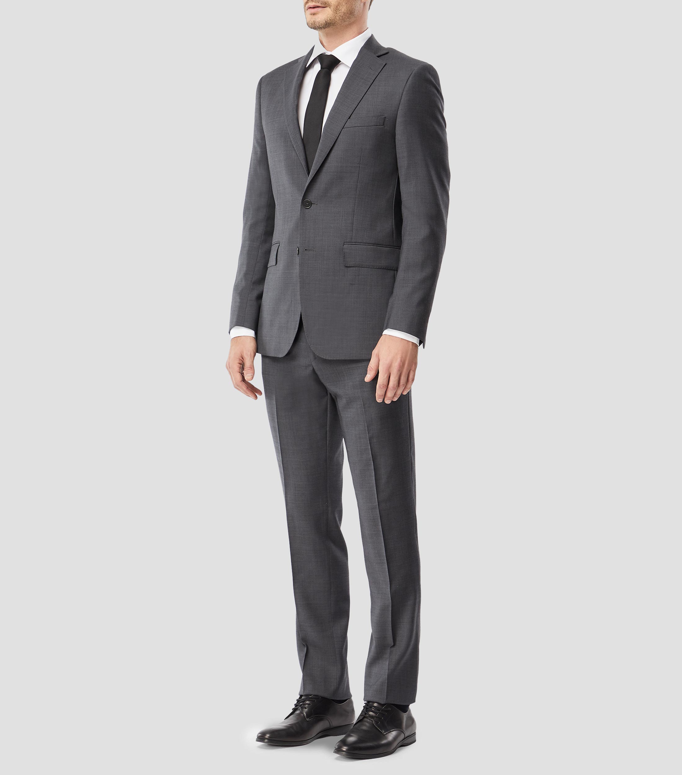 Traje de lana corte regular jaspeado Hombre