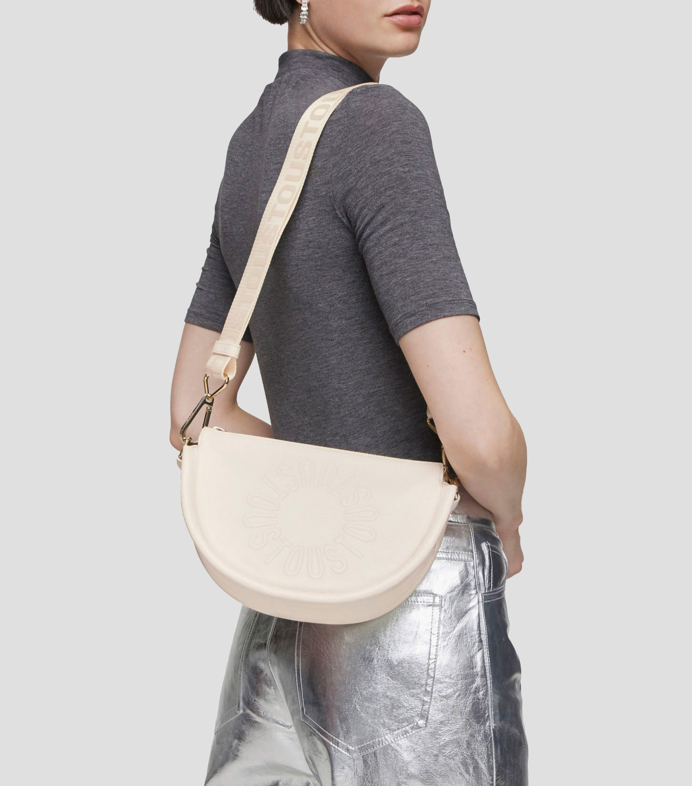 Bolso Crossbody beige en piel Miranda texturizado Mujer