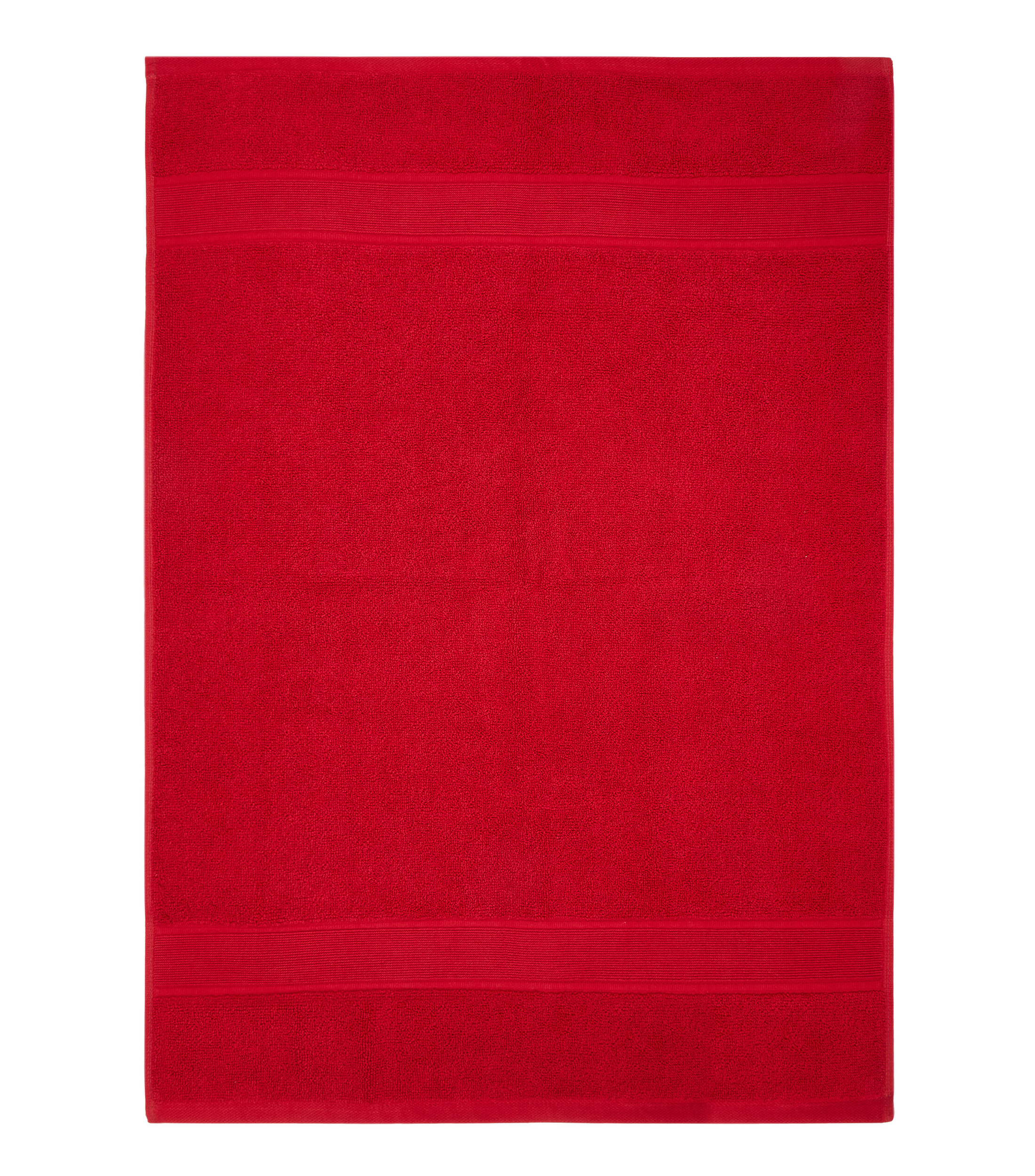 Tapete de baño rojo rectangular
